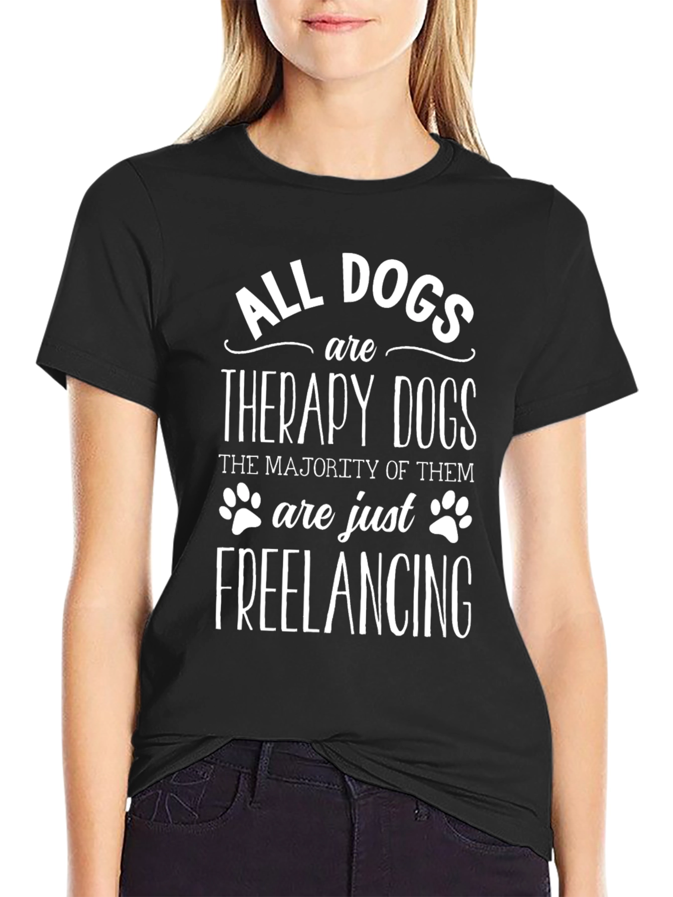 All Dogs Are Therapy Dogs Graphic Tee
