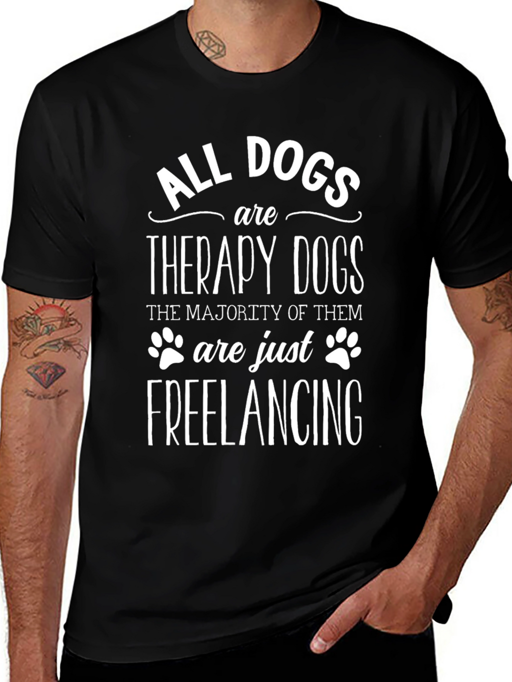 All Dogs Are Therapy Dogs Graphic Tee