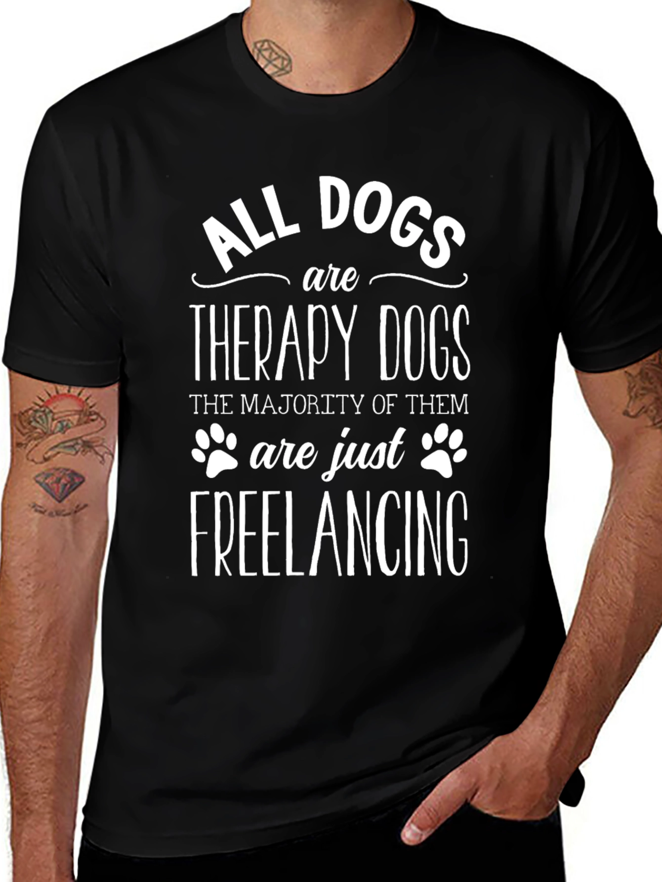 All Dogs Are Therapy Dogs Graphic Tee