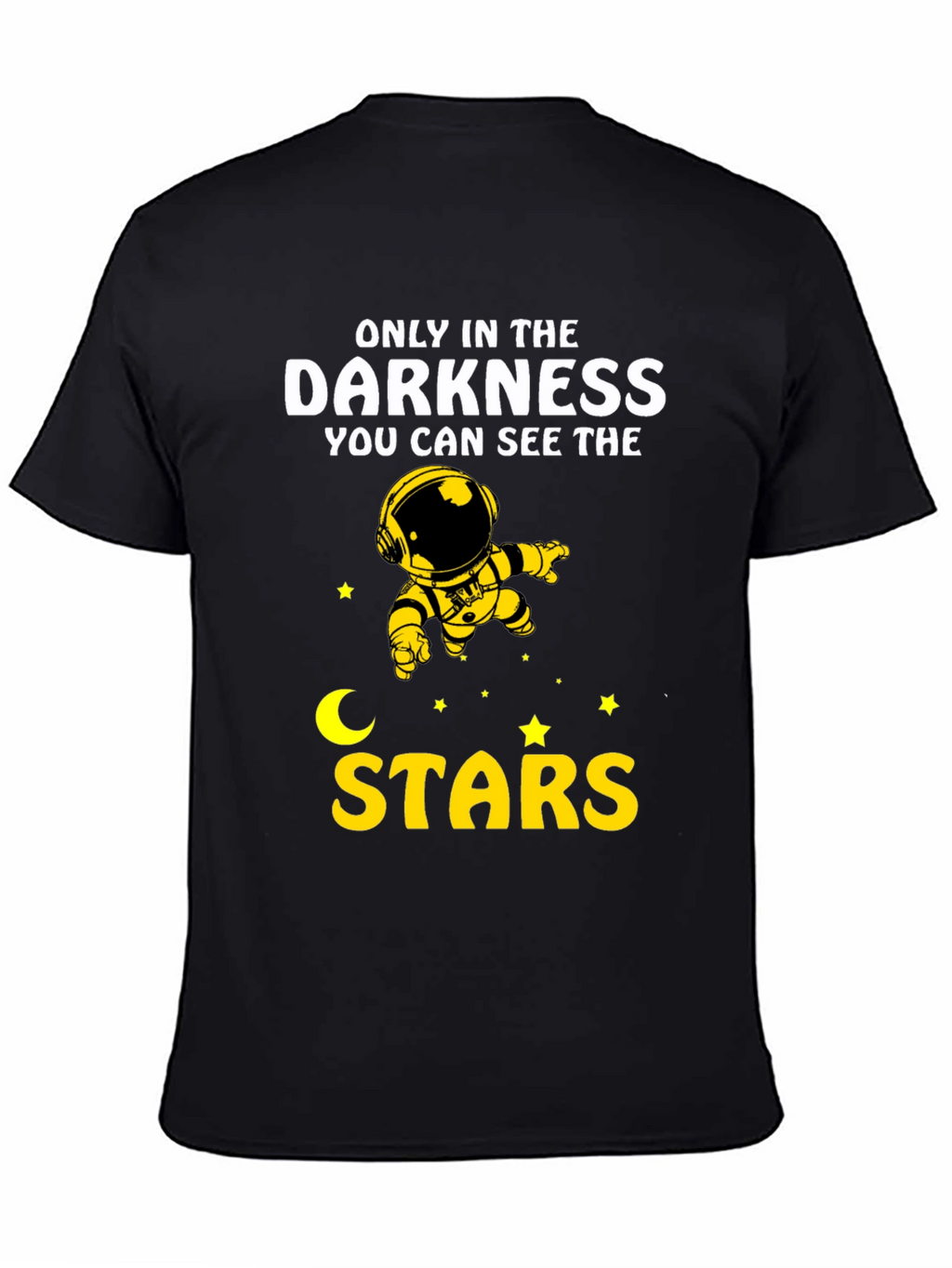 Darkness Stars Graphic T-Shirt - Astronaut Design