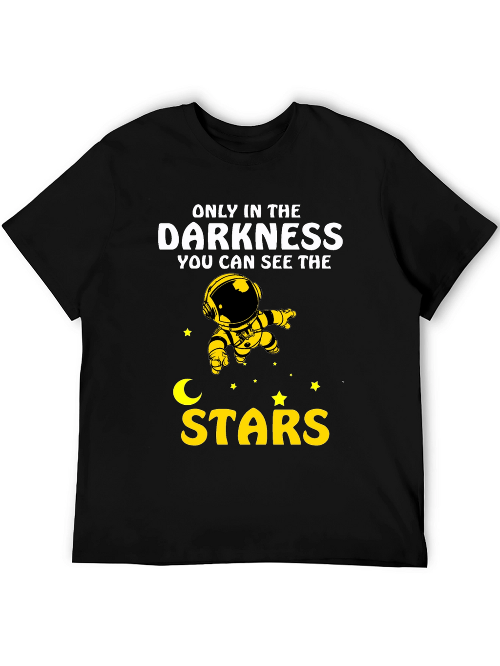 Darkness Stars Graphic T-Shirt - Astronaut Design