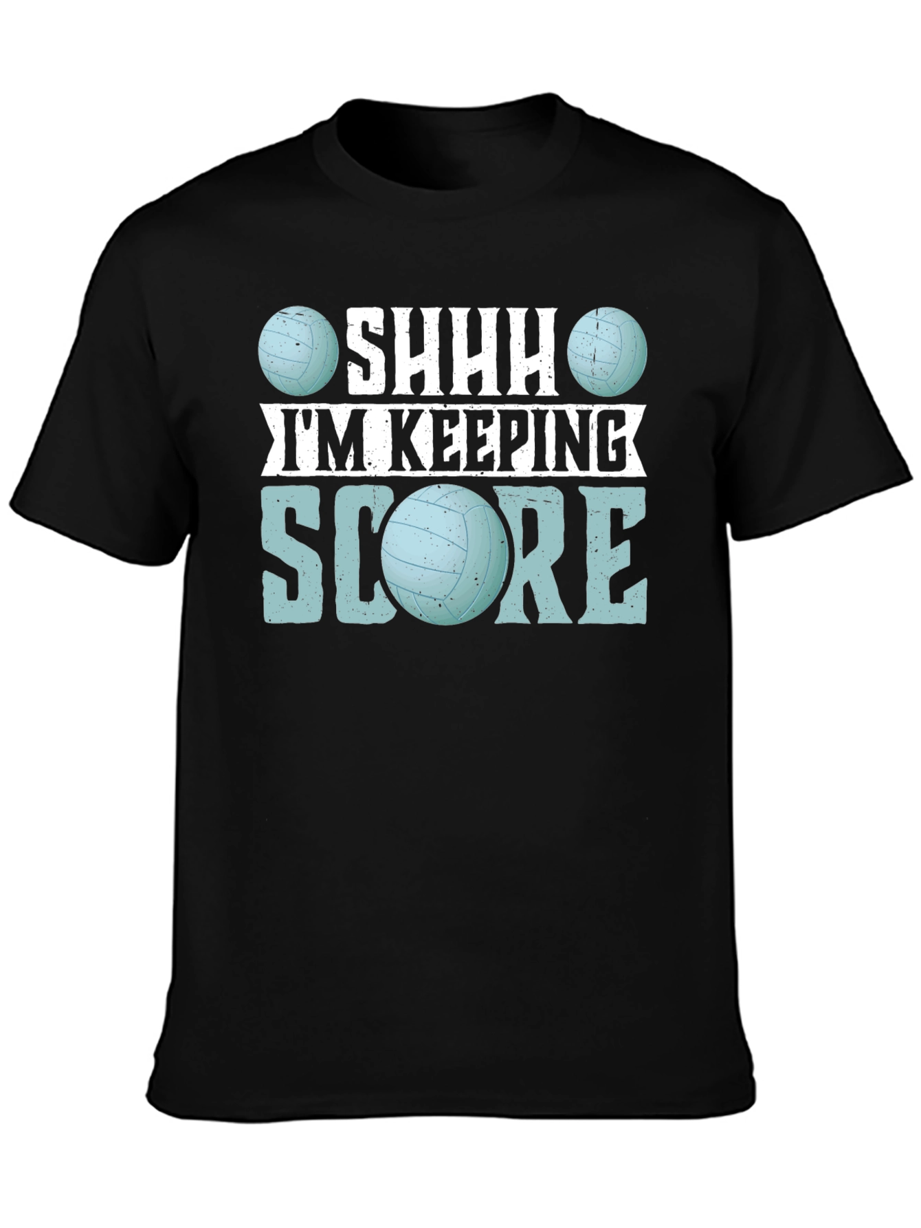 Shhh Im Keeping Score Volleyball Graphic Tee