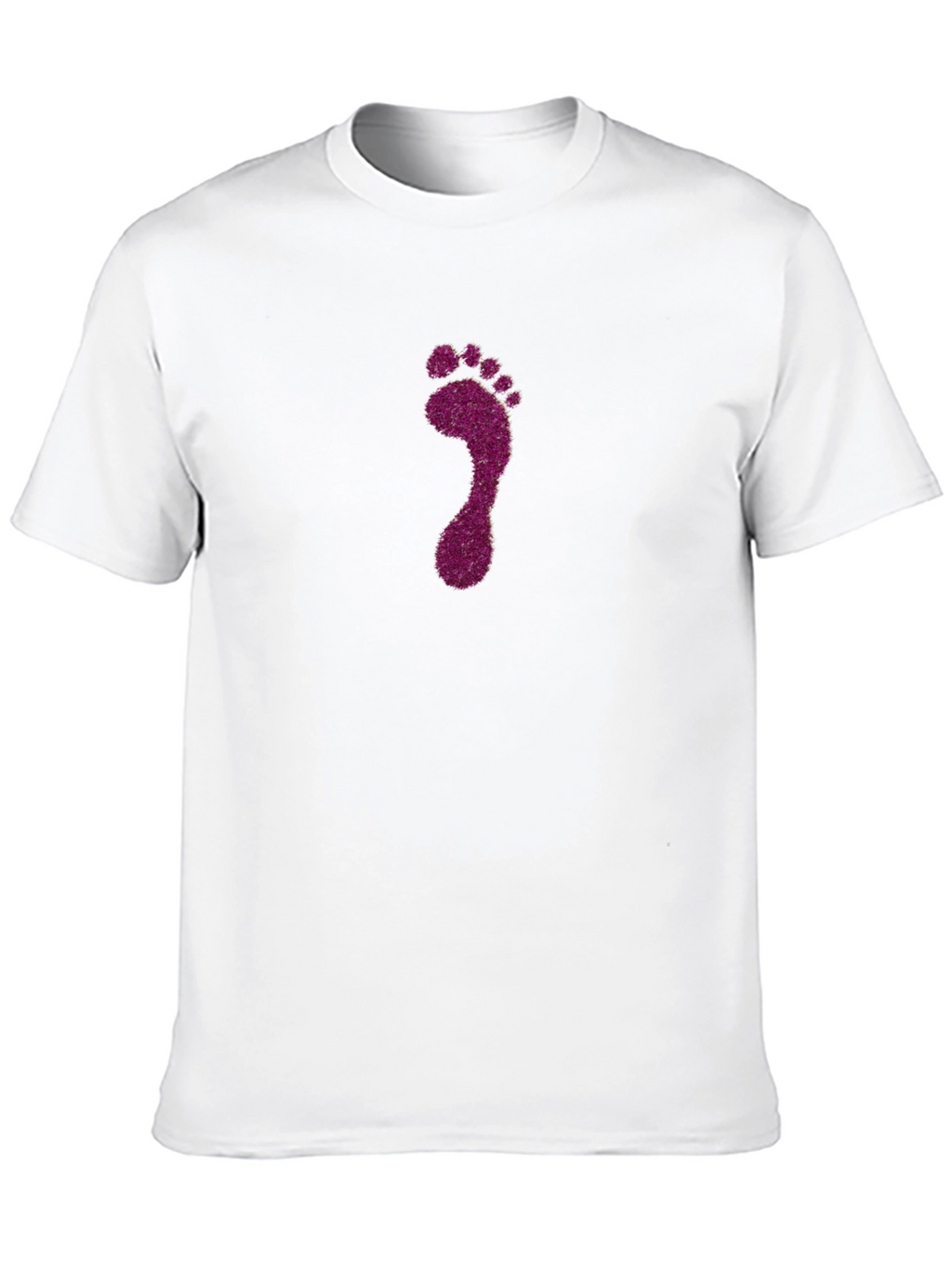 Glitter Footprint Graphic Tee - Black