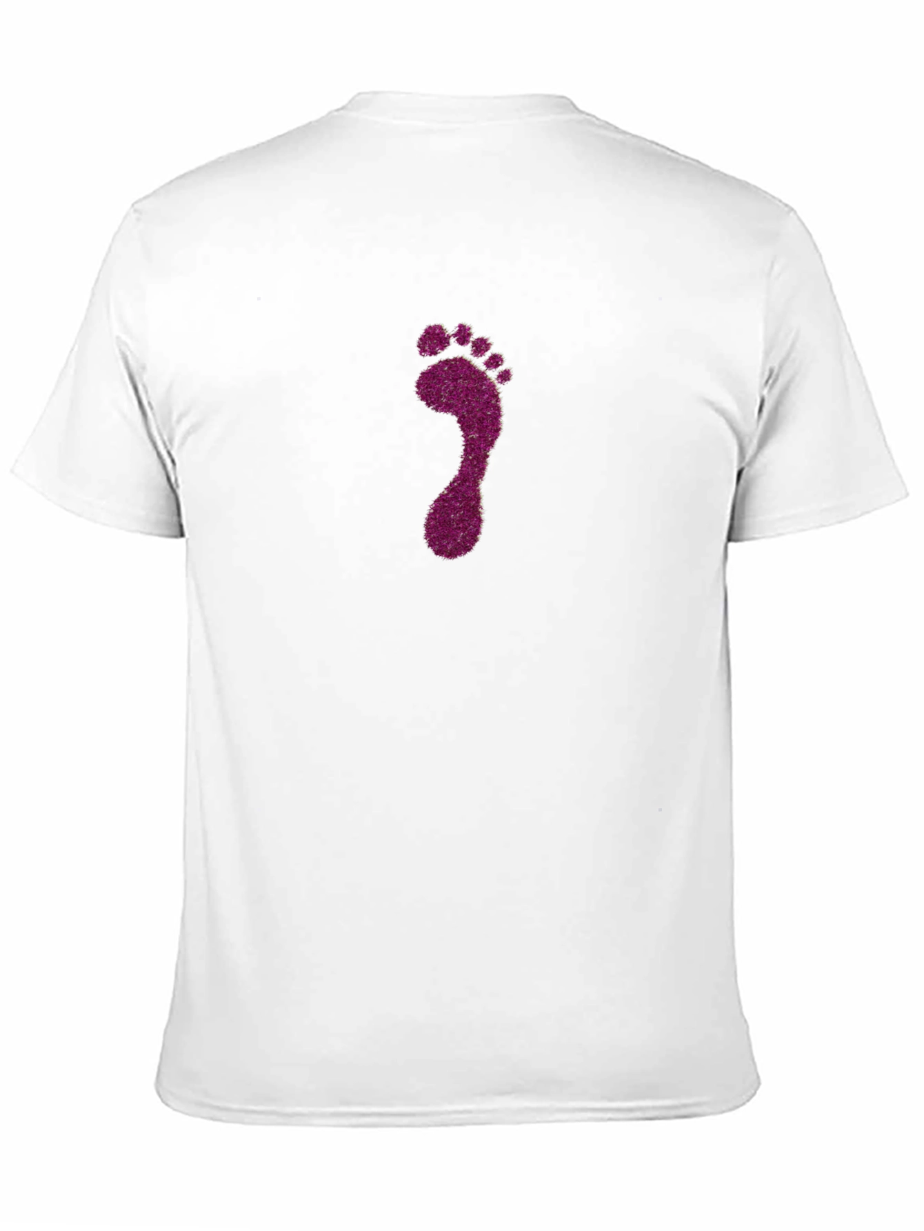 Glitter Footprint Graphic Tee - Black