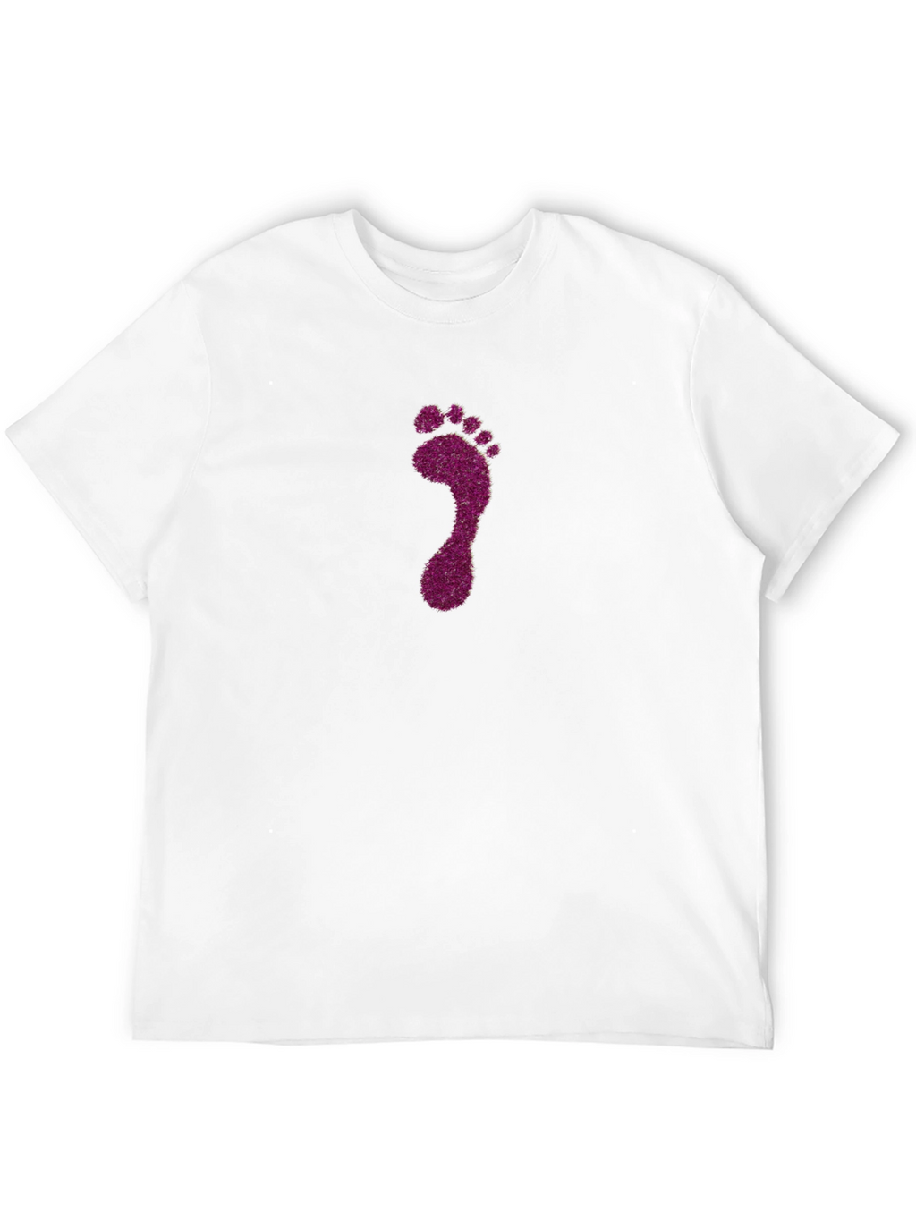 Glitter Footprint Graphic Tee - Black