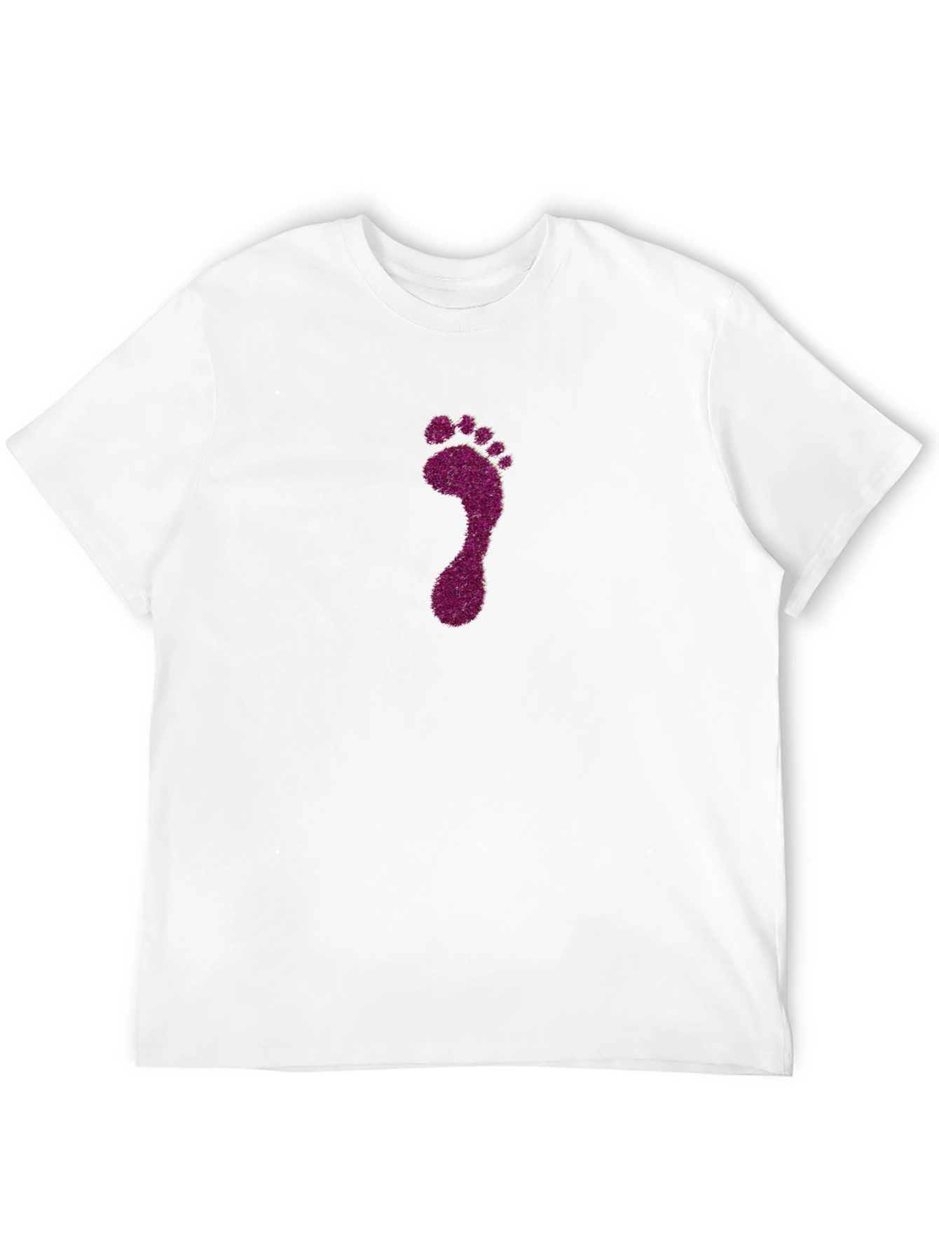 Glitter Footprint Graphic Tee - Black