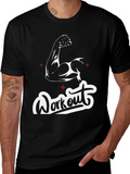 Workout Graphic Tee - Muscle Power Shirt
