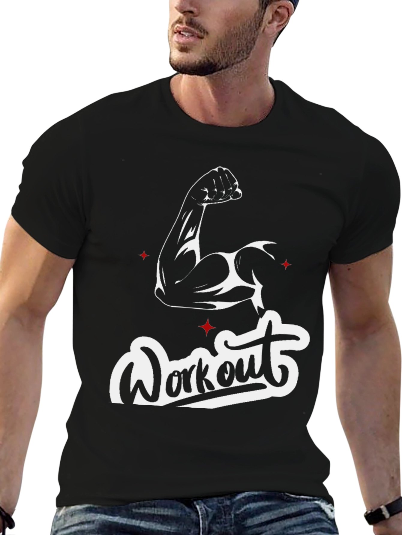 Workout Graphic Tee - Muscle Power Shirt