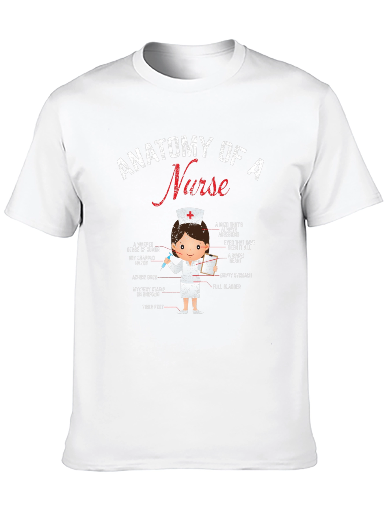 Anatomy of a Nurse Black Graphic Tee