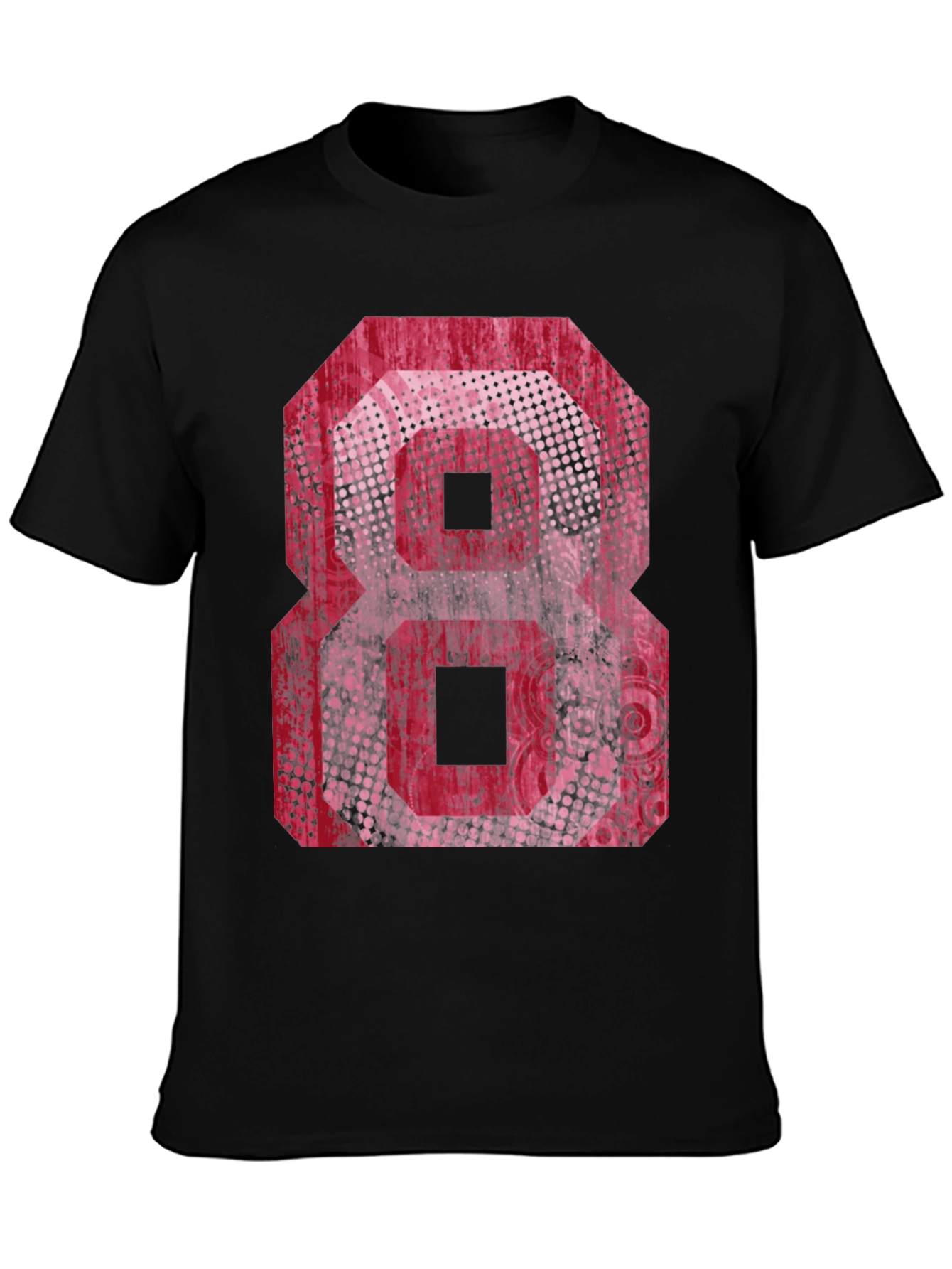 Graphic Tee - Red Number 8 Design