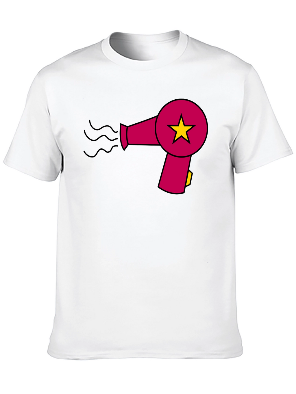 Hair Dryer Star Graphic T-Shirt