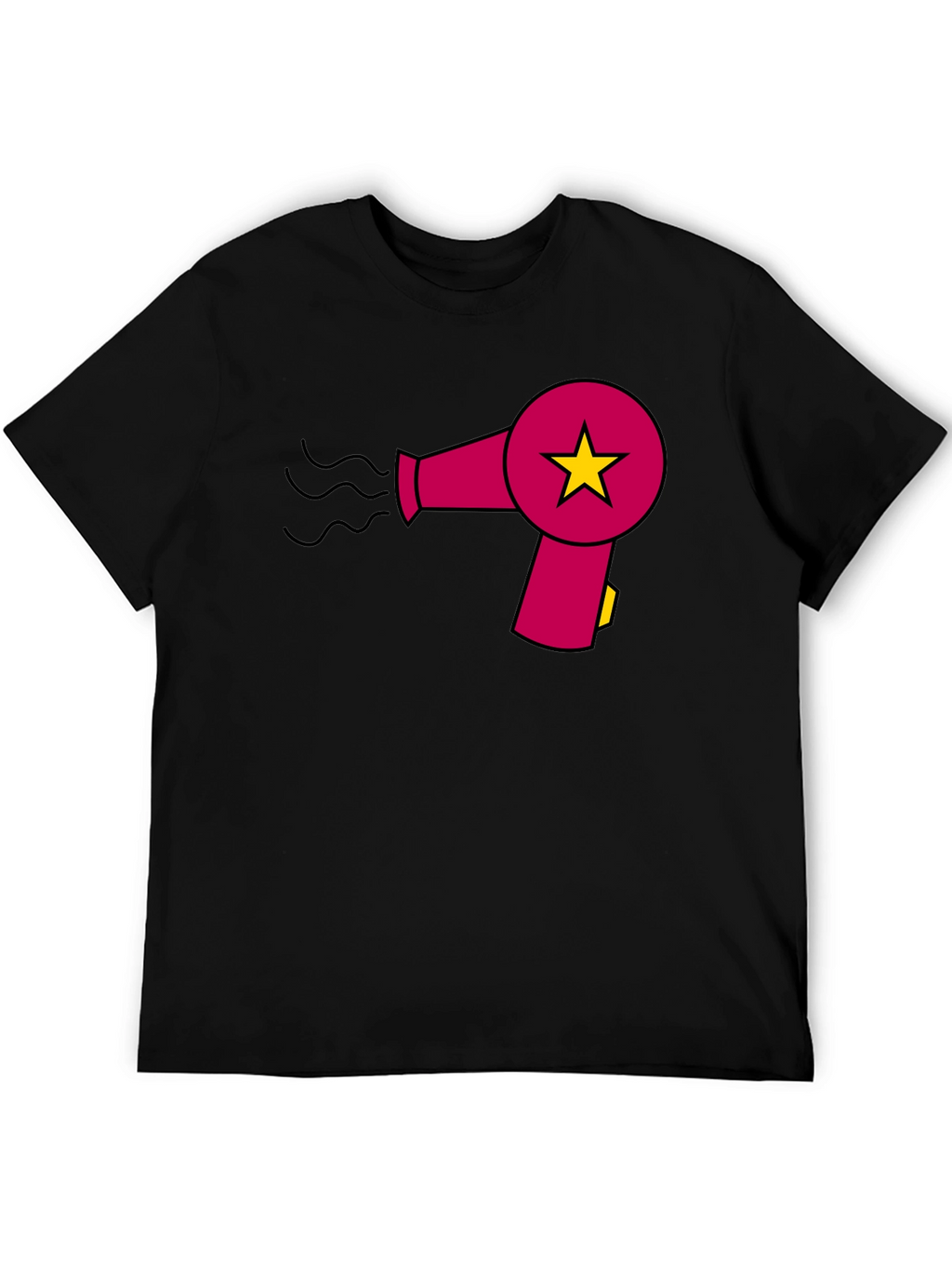 Hair Dryer Star Graphic T-Shirt
