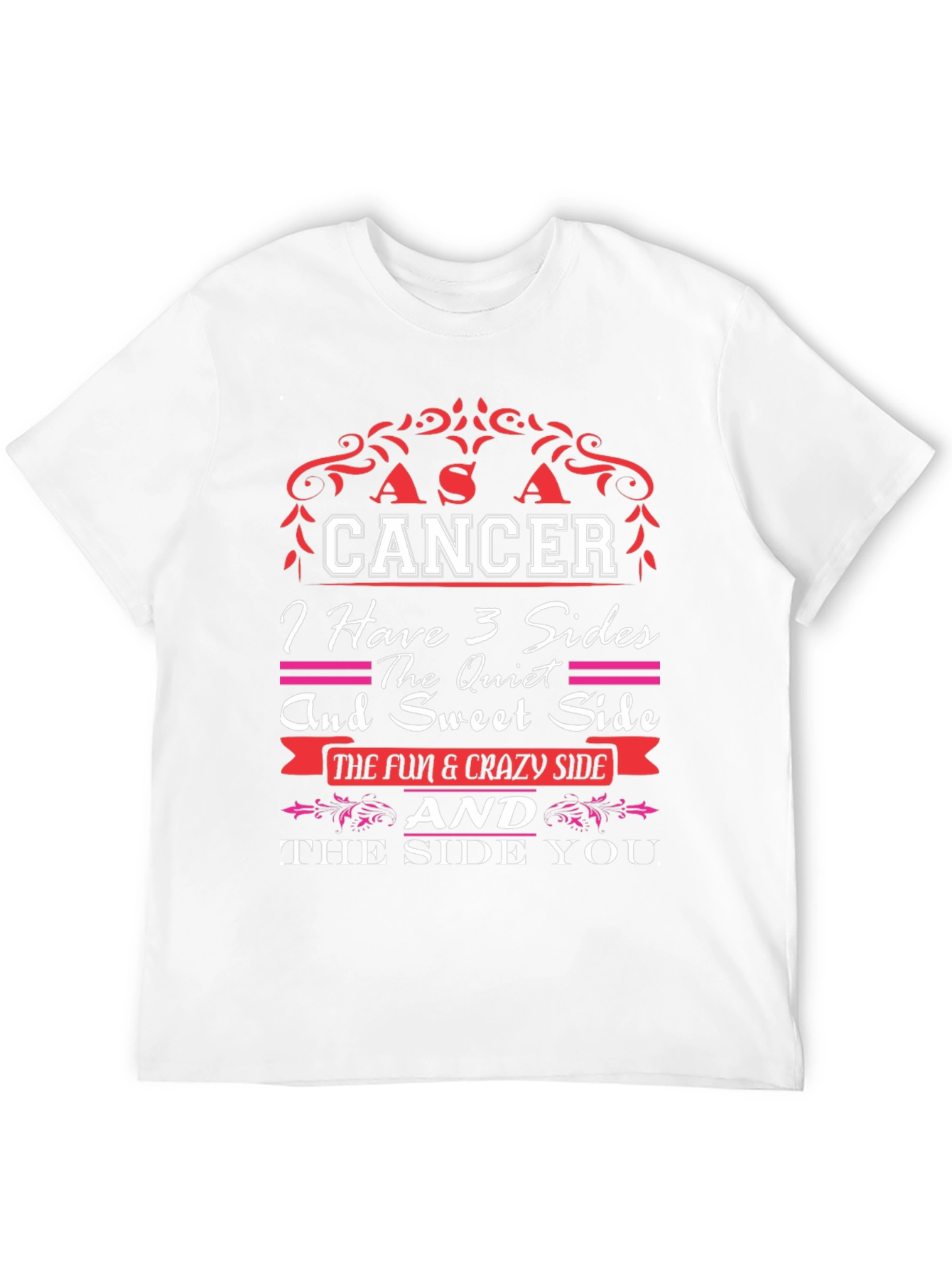 Cancer Zodiac T-Shirt: 3 Sides Design