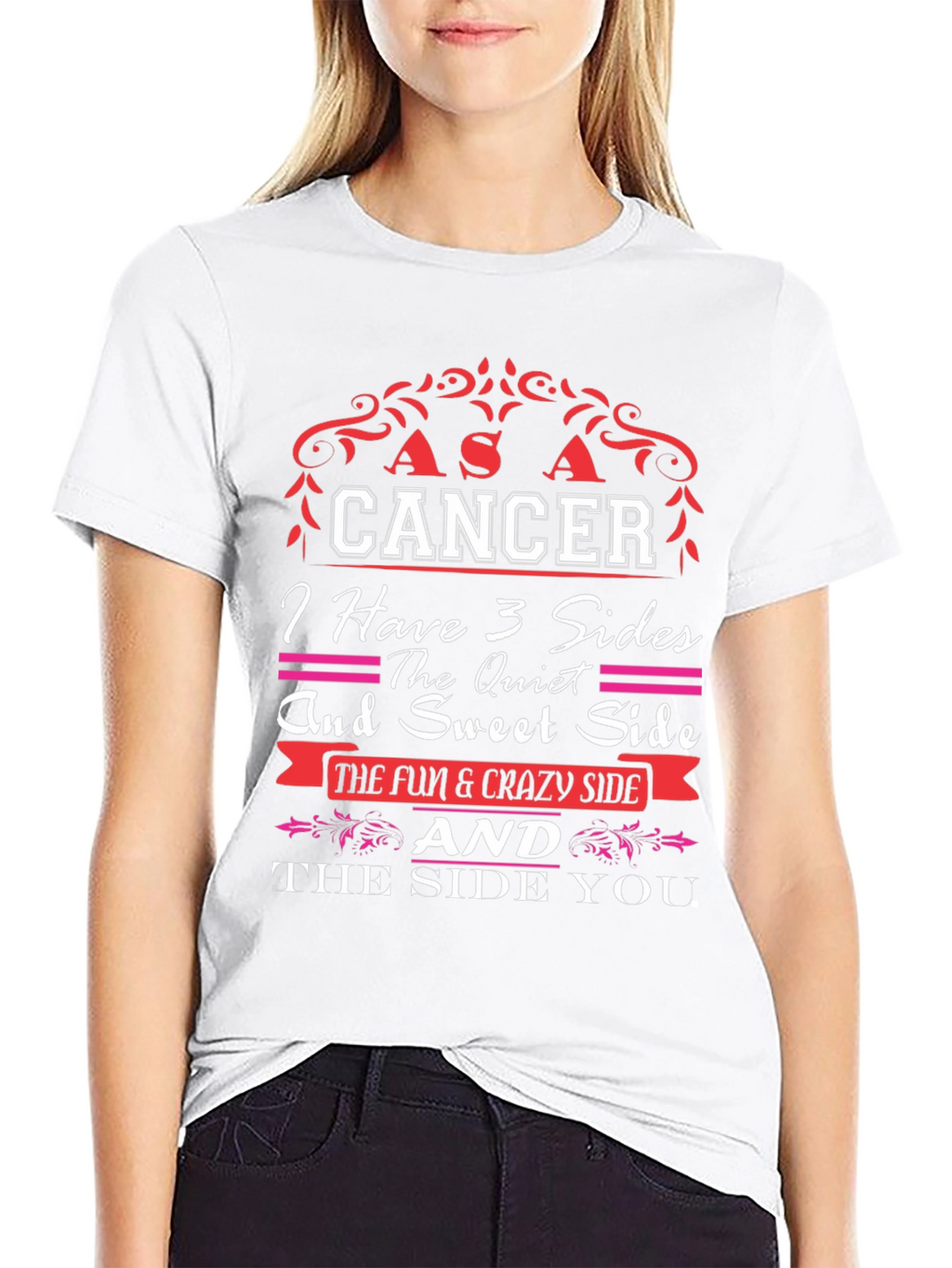 Cancer Zodiac T-Shirt: 3 Sides Design