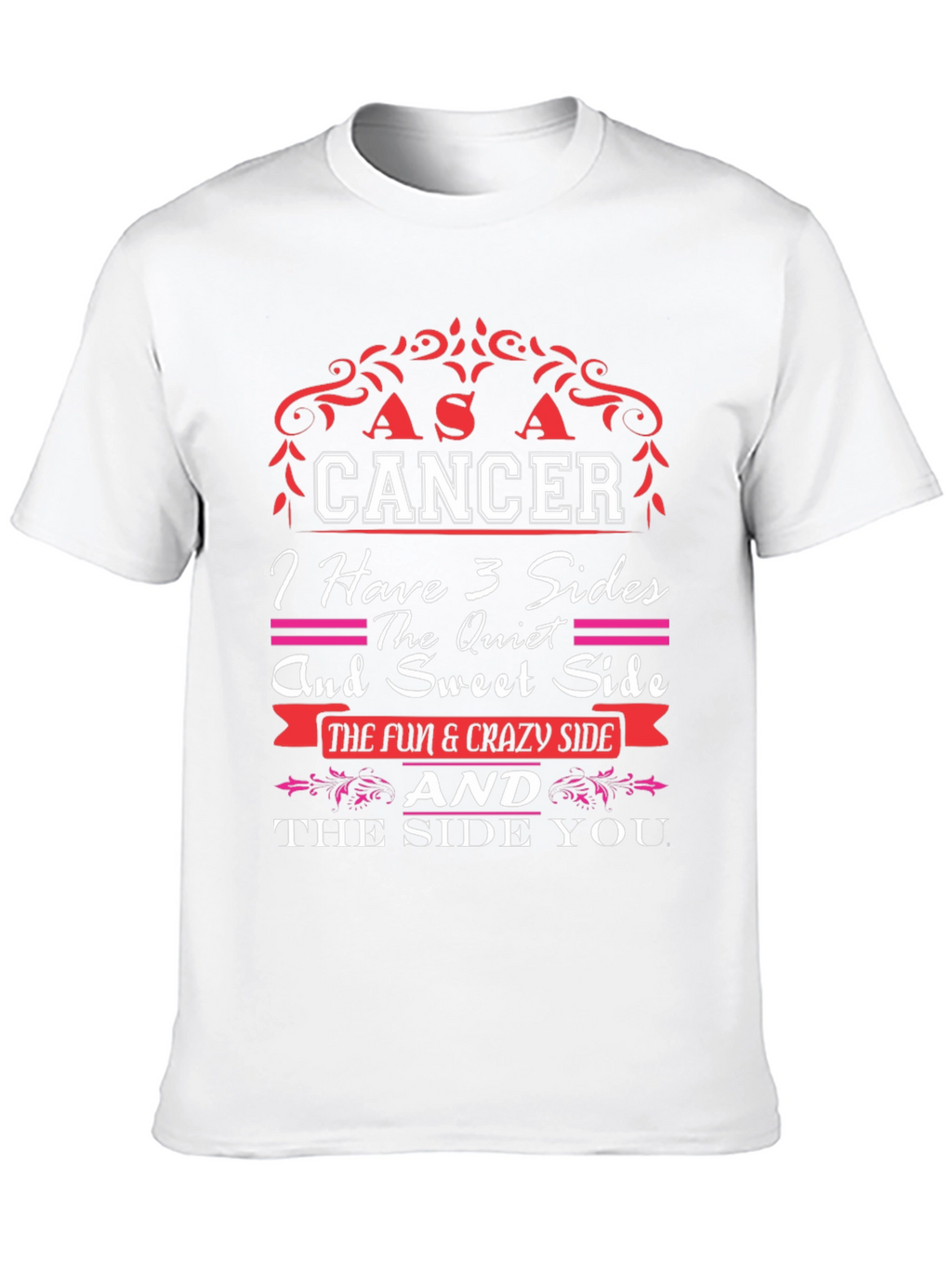 Cancer Zodiac T-Shirt: 3 Sides Design