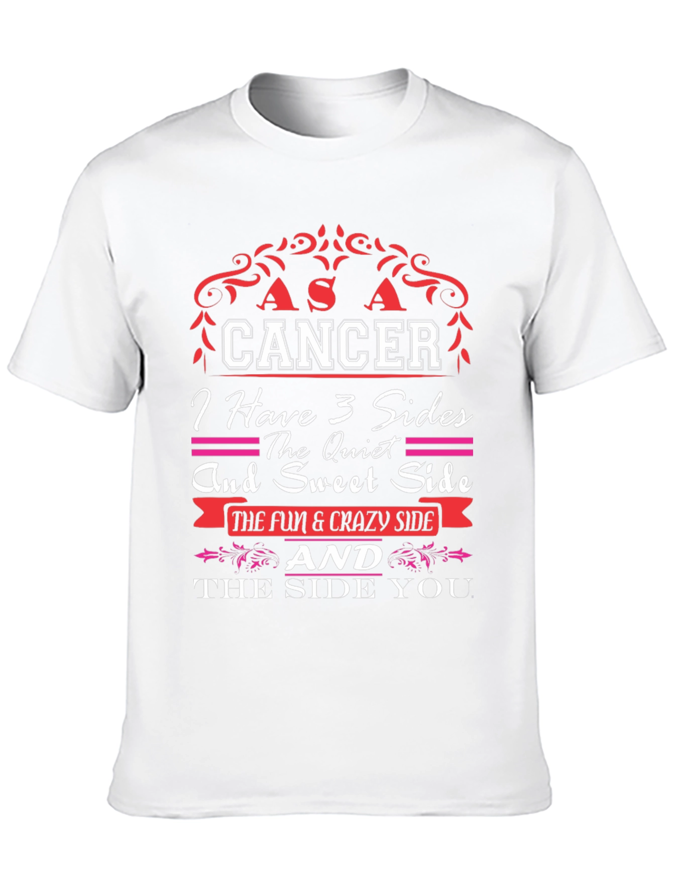 Cancer Zodiac T-Shirt: 3 Sides Design