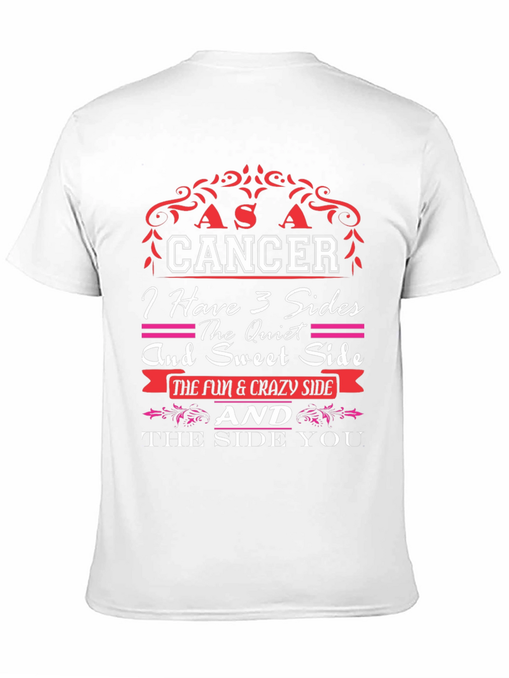 Cancer Zodiac T-Shirt: 3 Sides Design