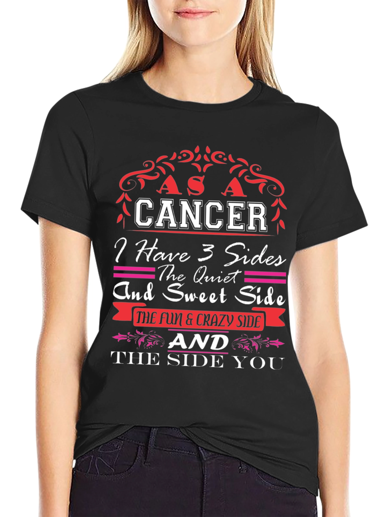 Cancer Zodiac T-Shirt: 3 Sides Design
