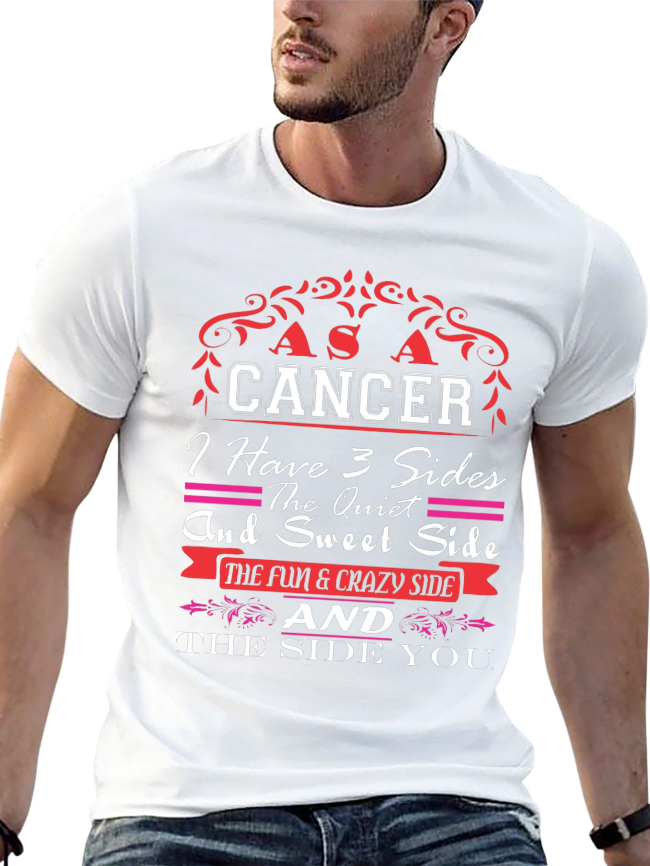 Cancer Zodiac T-Shirt: 3 Sides Design