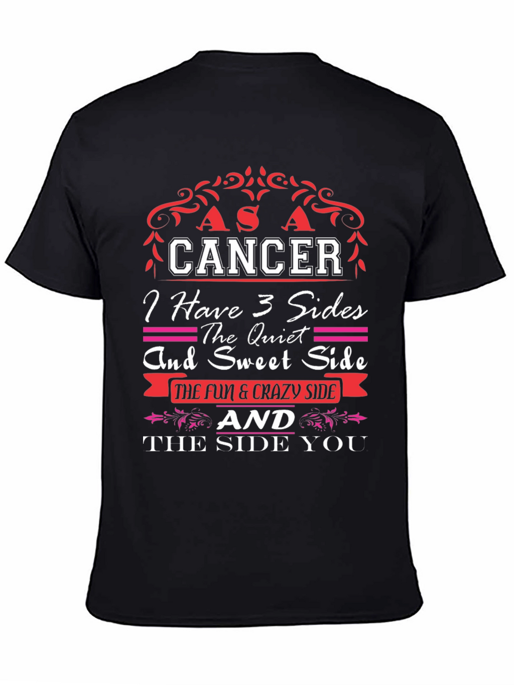 Cancer Zodiac T-Shirt: 3 Sides Design
