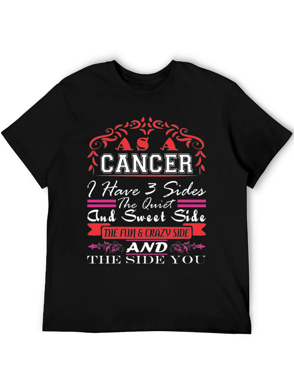 Cancer Zodiac T-Shirt: 3 Sides Design