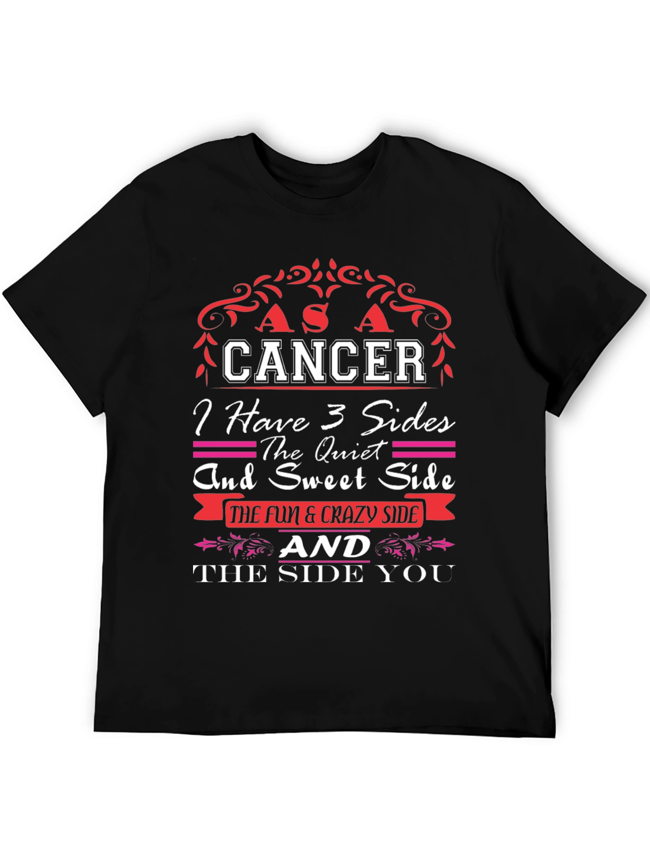 Cancer Zodiac T-Shirt: 3 Sides Design