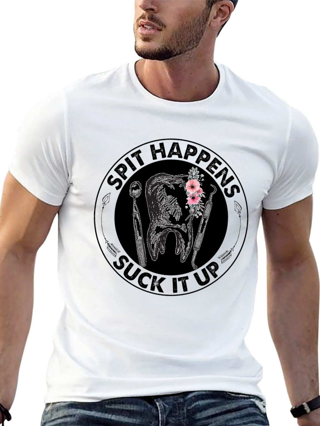 Spit Happens Suck It Up Graphic Tee