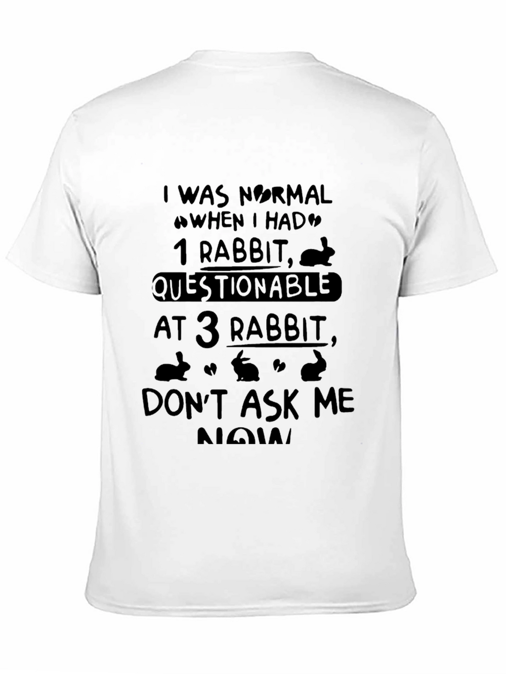Funny Rabbit Lover T-Shirt - Questionable After 3 Rabbits