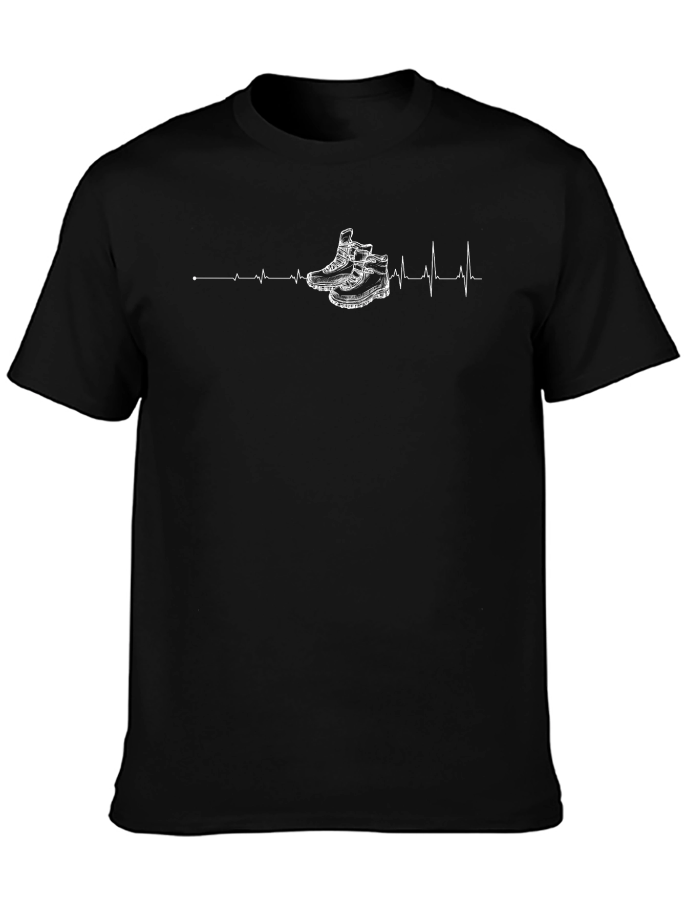 Hiking Boots Heartbeat T-Shirt - Adventure Ready