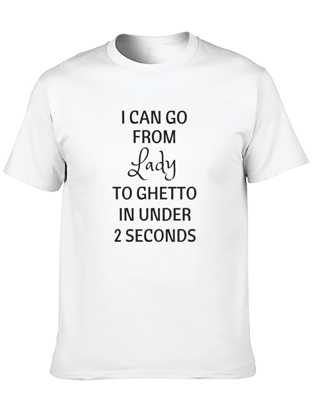 Lady to Ghetto Black Graphic Tee