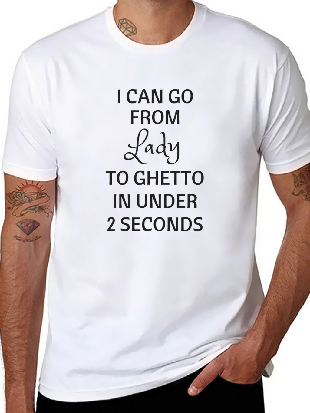 Lady to Ghetto Black Graphic Tee