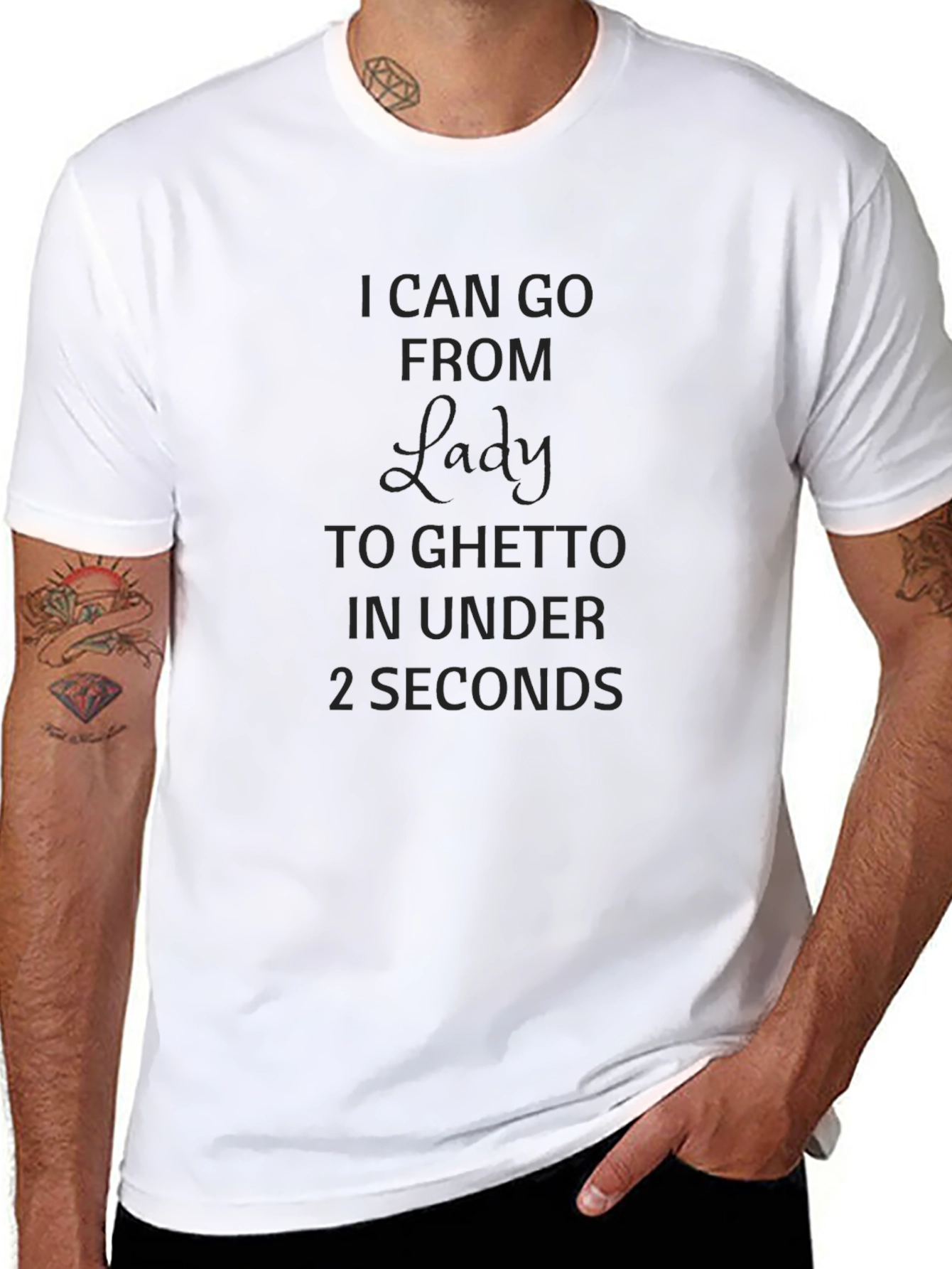 Lady to Ghetto Black Graphic Tee