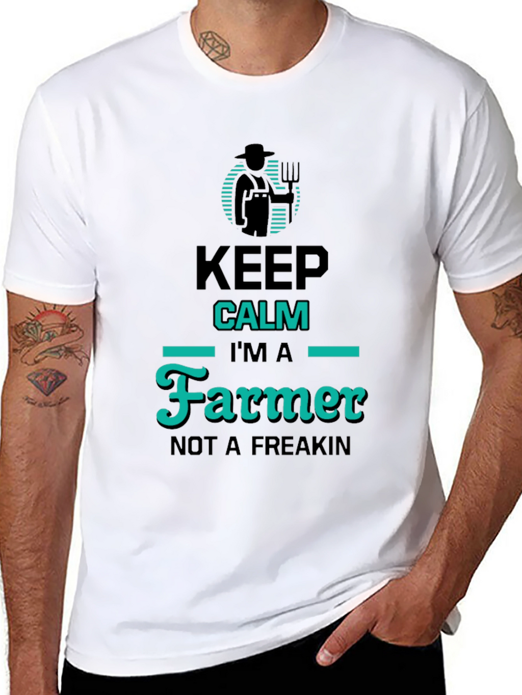 Keep Calm Im a Farmer T-Shirt Funny Farming Tee