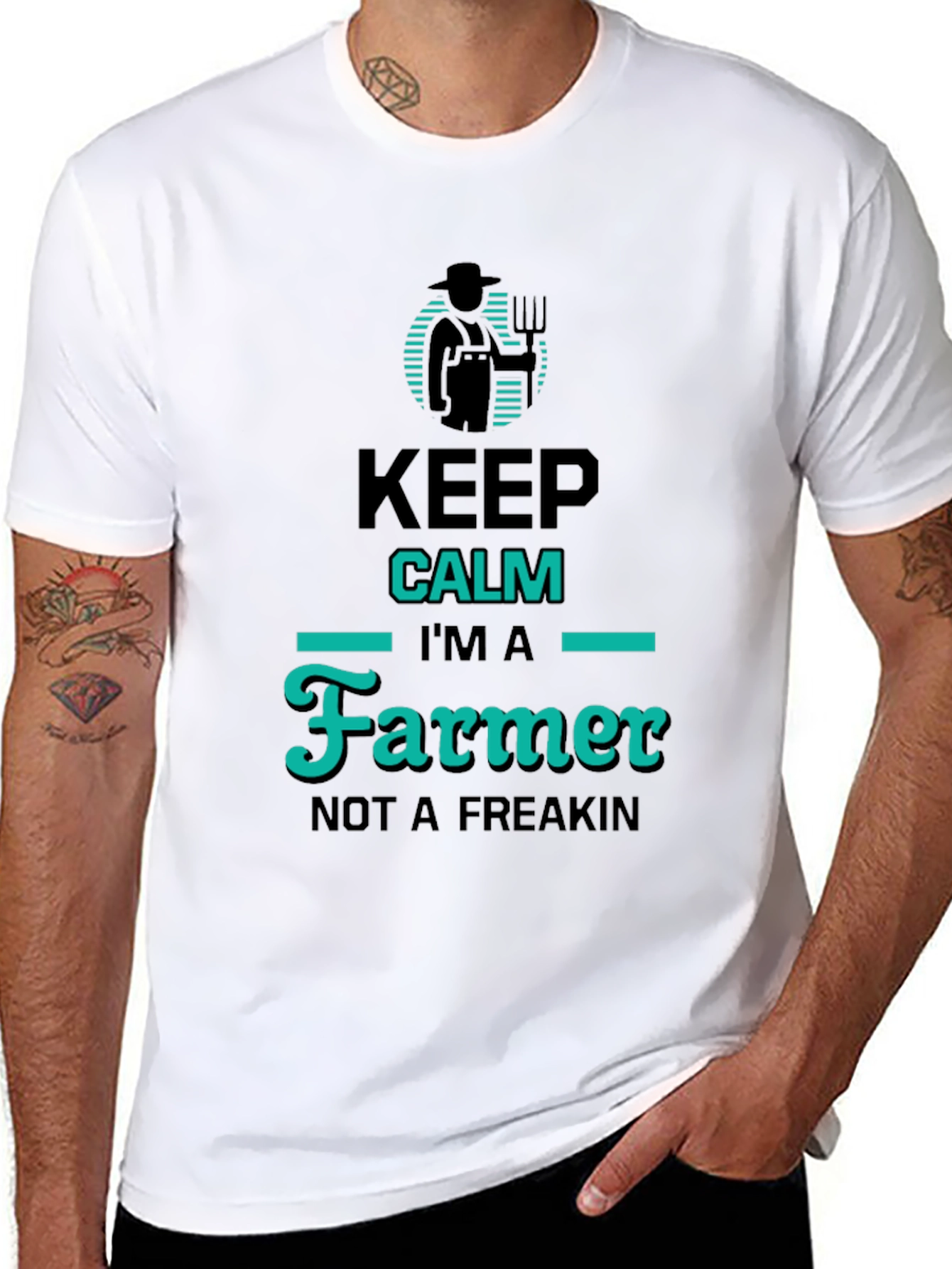 Keep Calm Im a Farmer T-Shirt Funny Farming Tee
