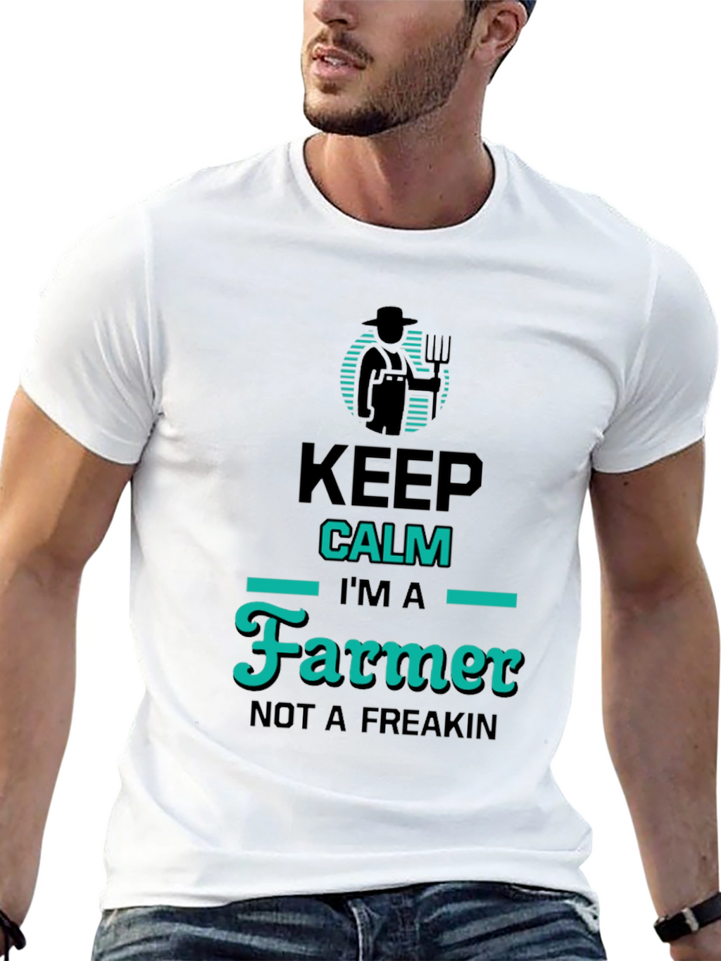 Keep Calm Im a Farmer T-Shirt Funny Farming Tee