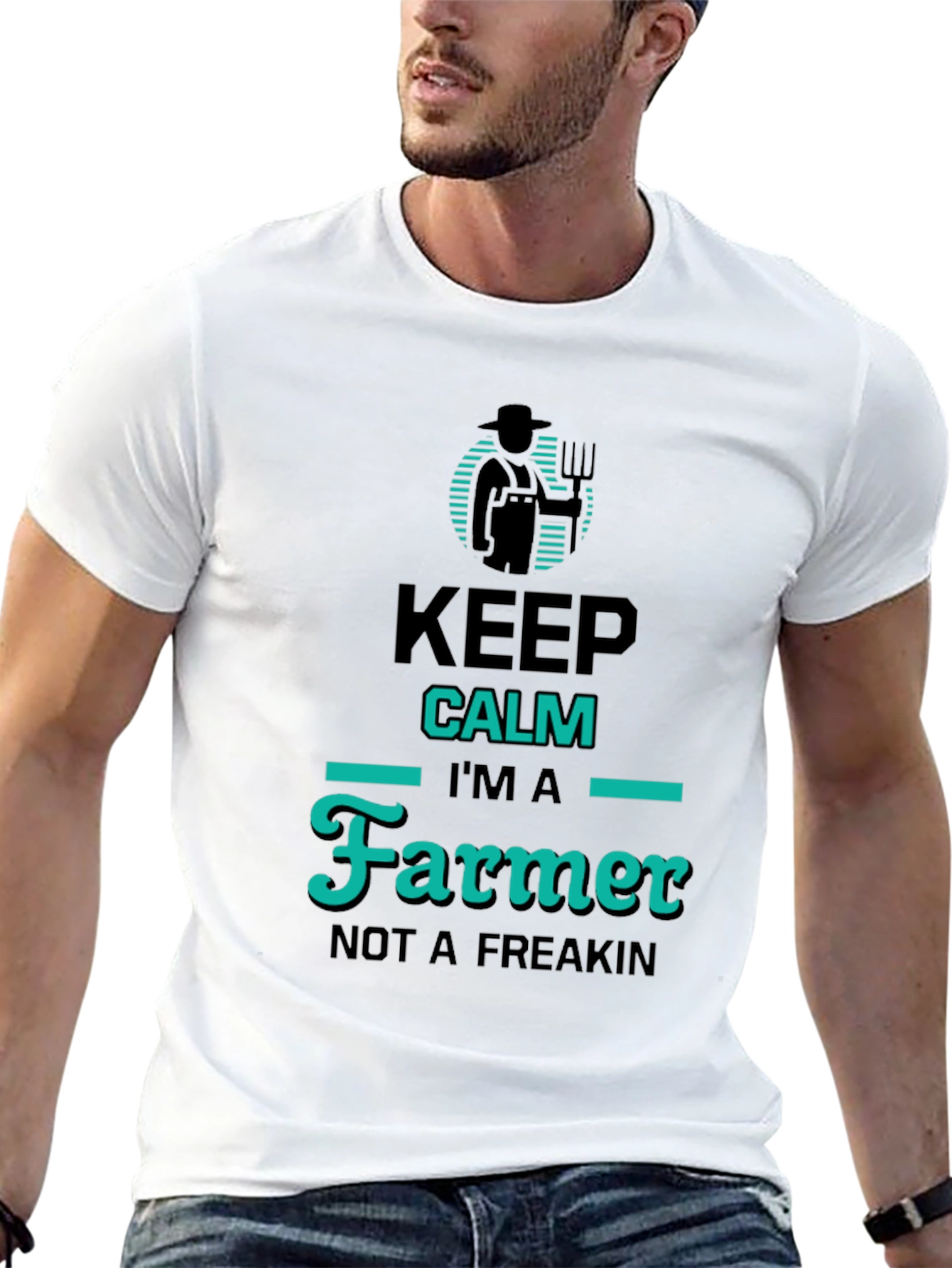 Keep Calm Im a Farmer T-Shirt Funny Farming Tee