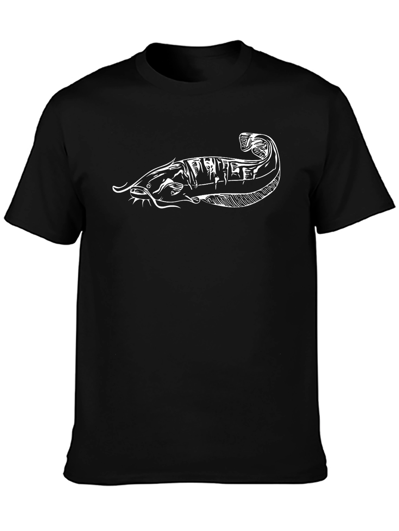 Catfish Graphic Tee - Cool Black T-Shirt