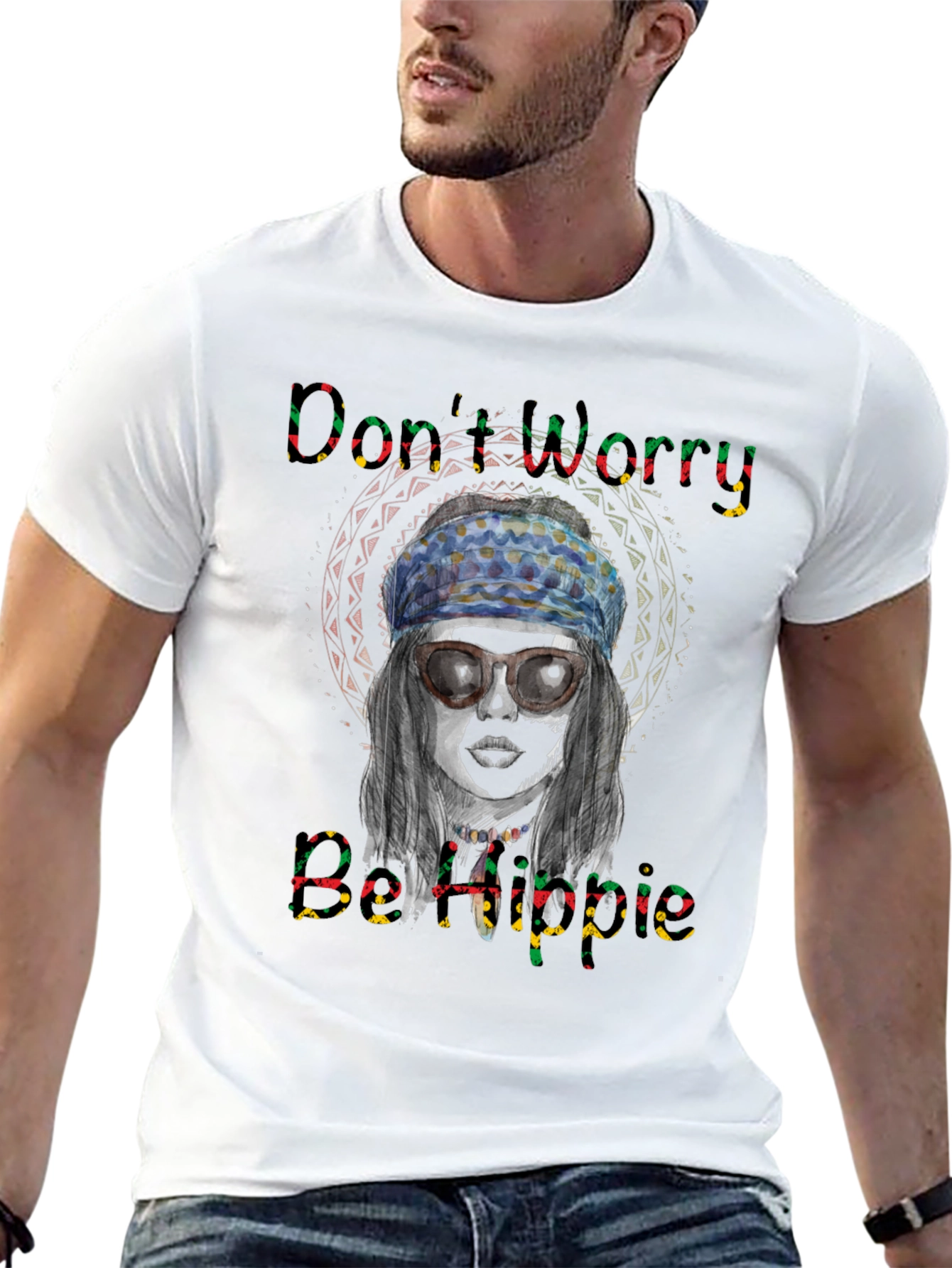 Dont Worry Be Hippie Graphic Tee