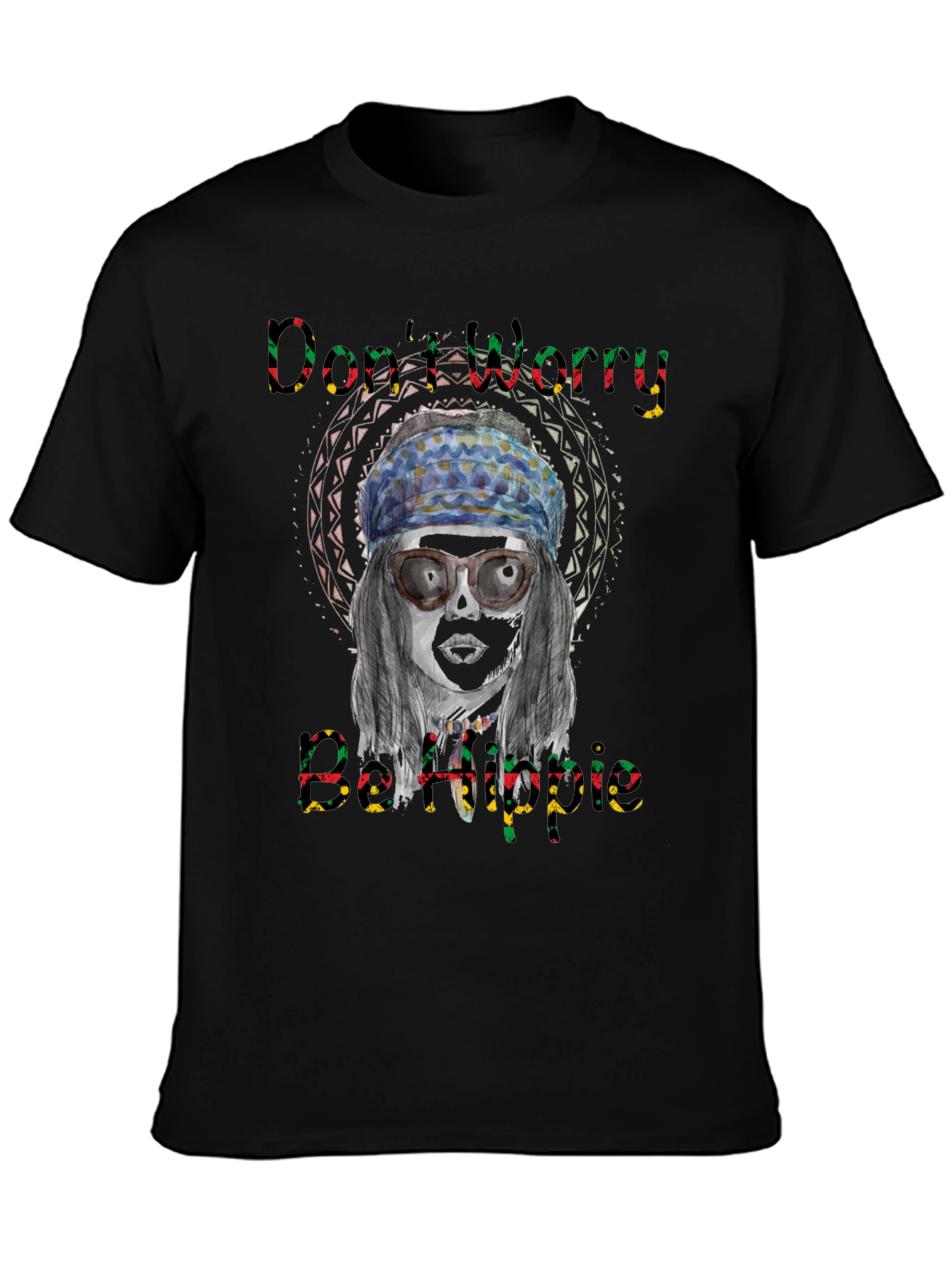 Dont Worry Be Hippie Graphic Tee