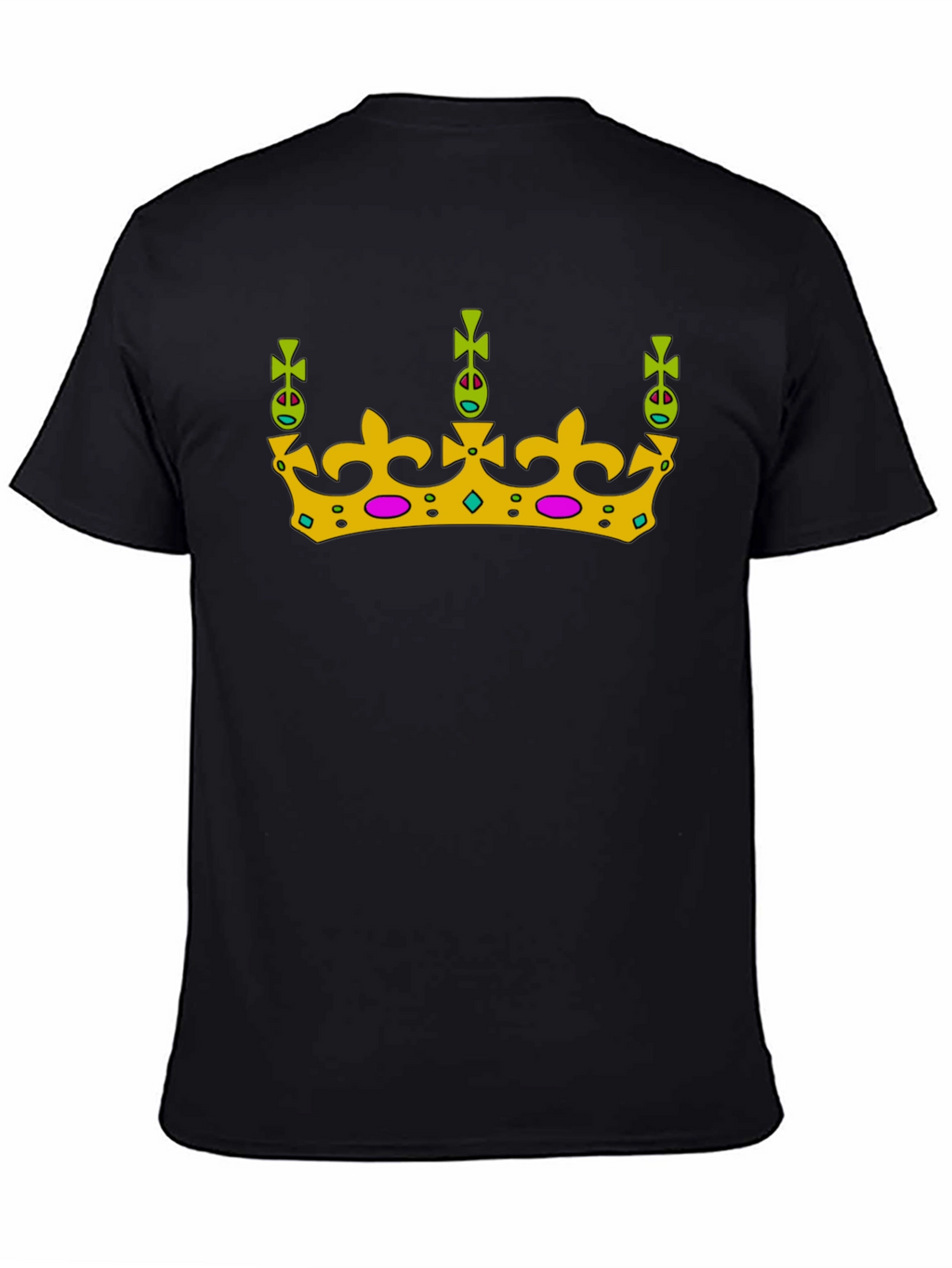 Crown Graphic Tee - Royal Style Black T-Shirt