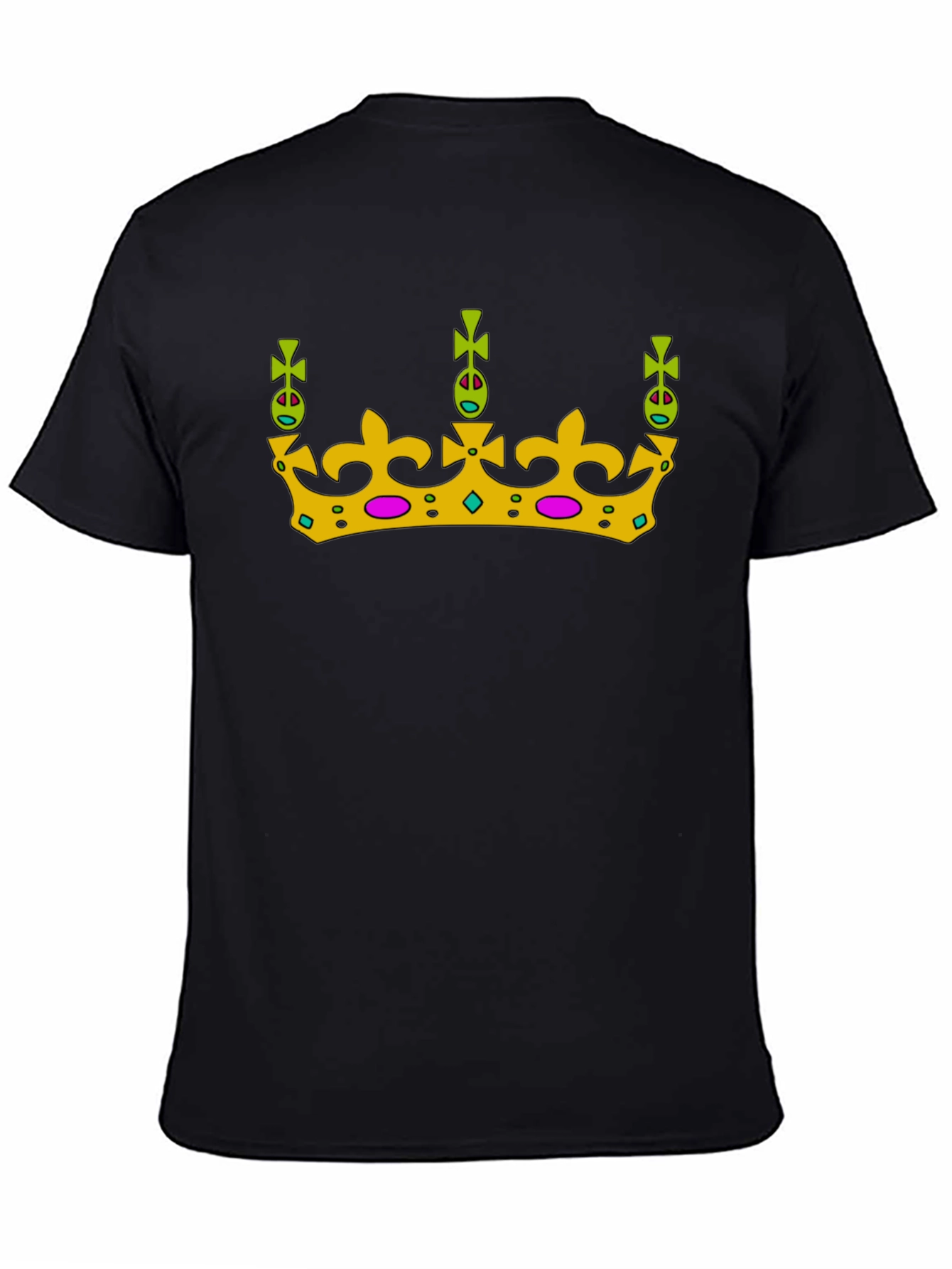 Crown Graphic Tee - Royal Style Black T-Shirt