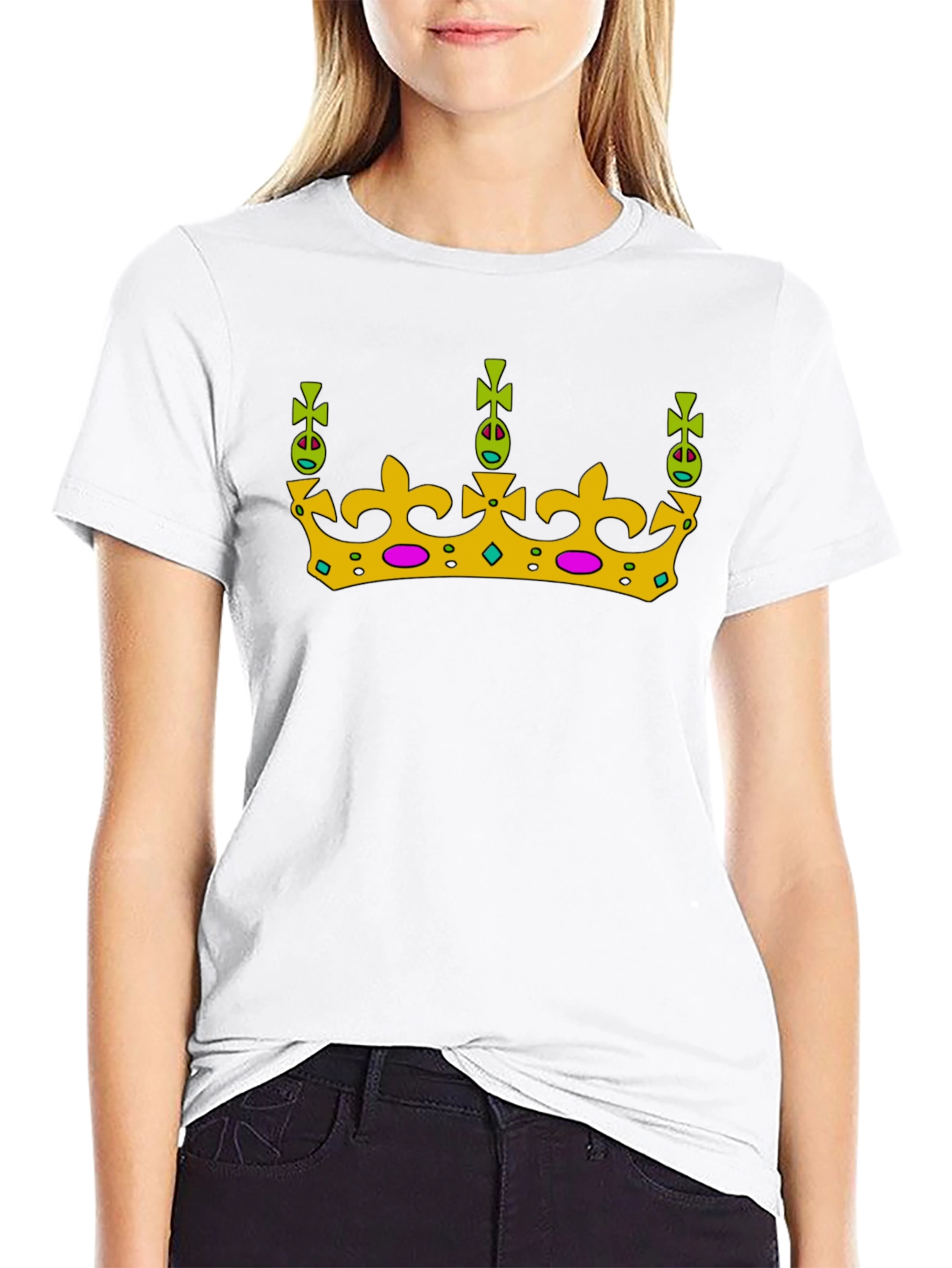 Crown Graphic Tee - Royal Style Black T-Shirt