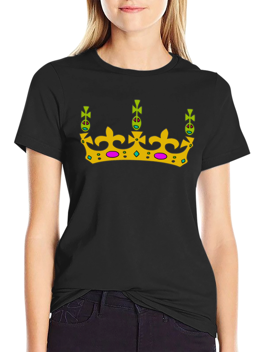 Crown Graphic Tee - Royal Style Black T-Shirt