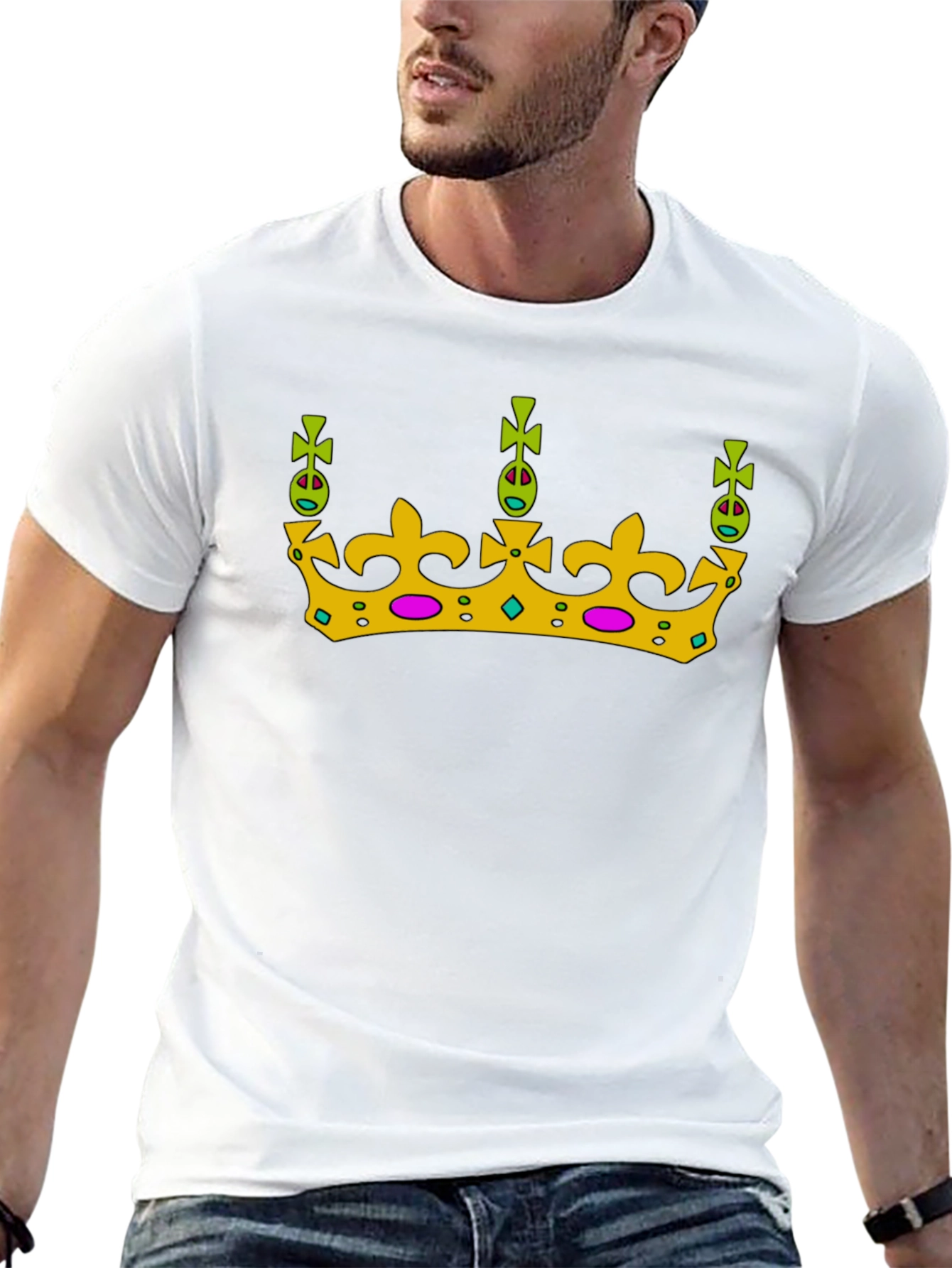 Crown Graphic Tee - Royal Style Black T-Shirt