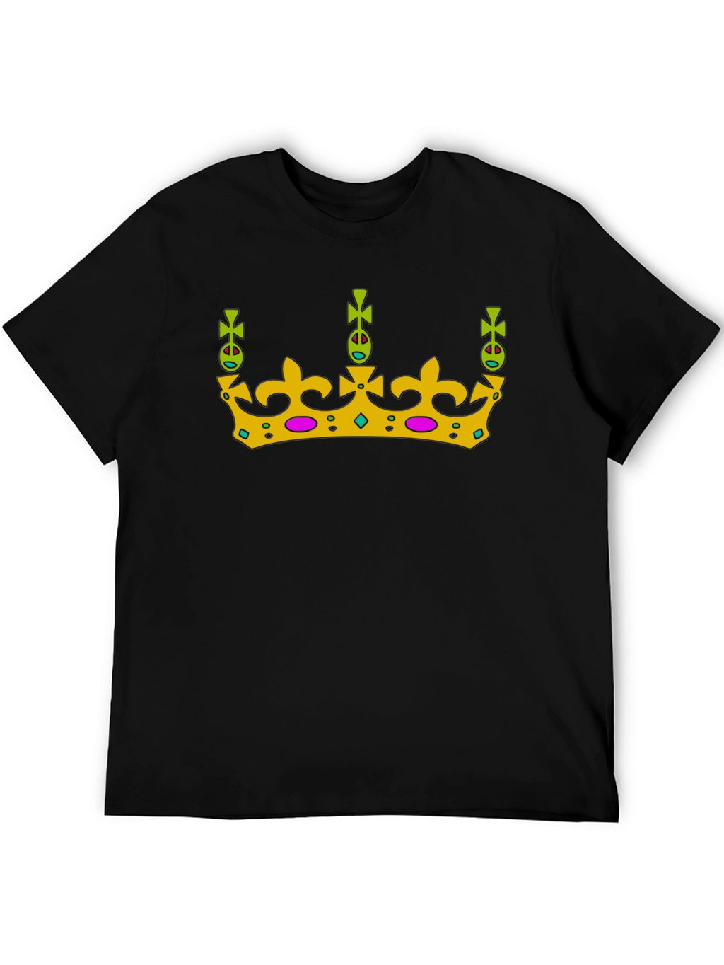 Crown Graphic Tee - Royal Style Black T-Shirt