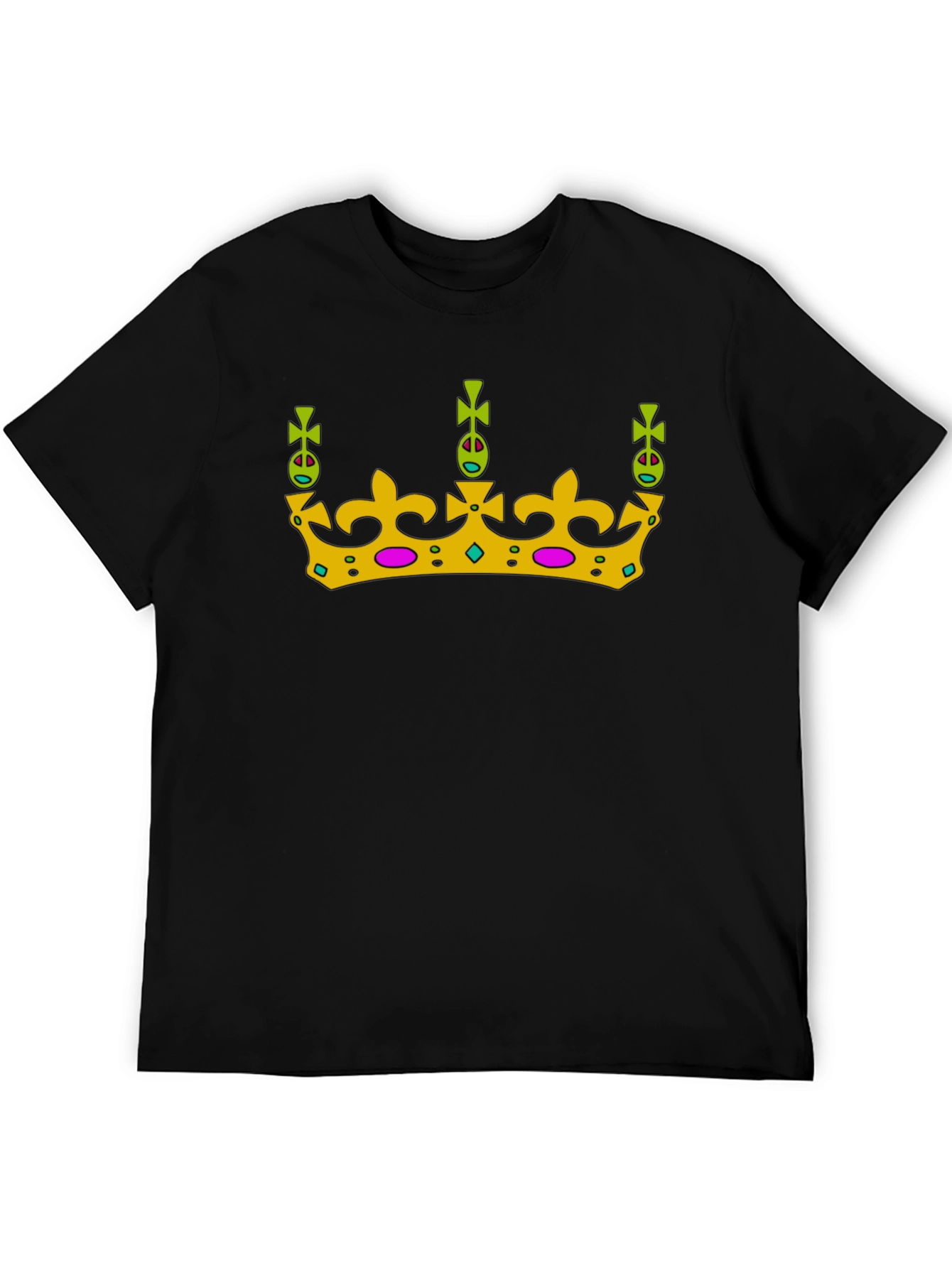 Crown Graphic Tee - Royal Style Black T-Shirt