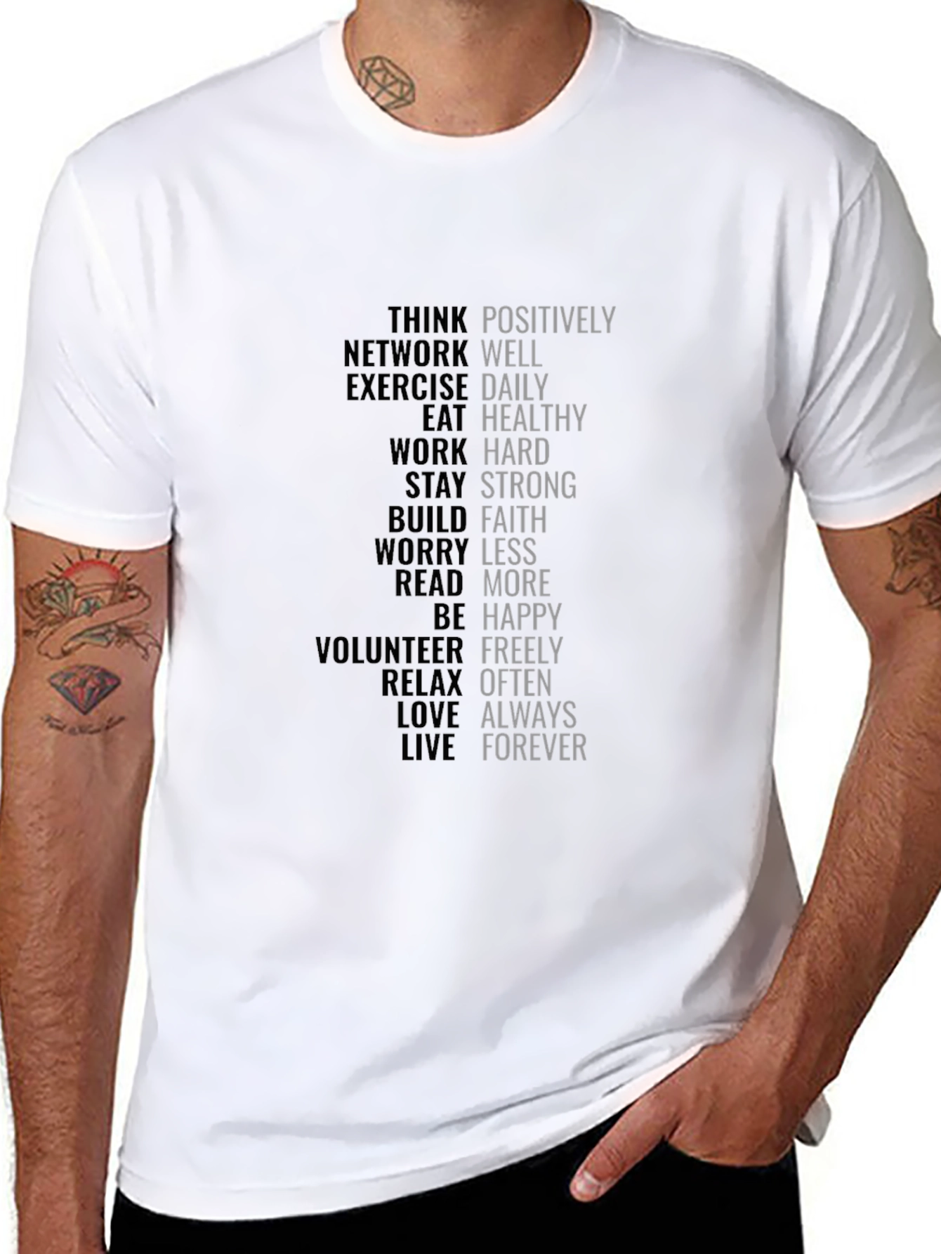 Motivational Words T-Shirt - Positive Affirmations