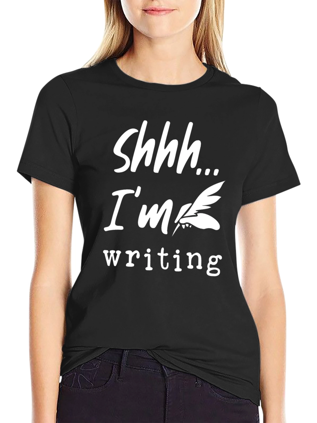 Shhh Im Writing T-Shirt - Novelty Tee