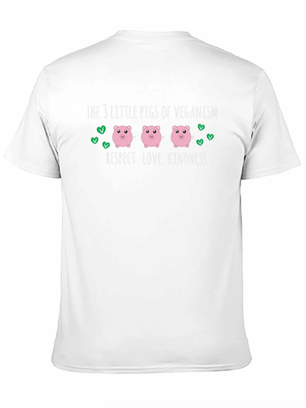 Vegan Pig T-Shirt: Respect Love Kindness