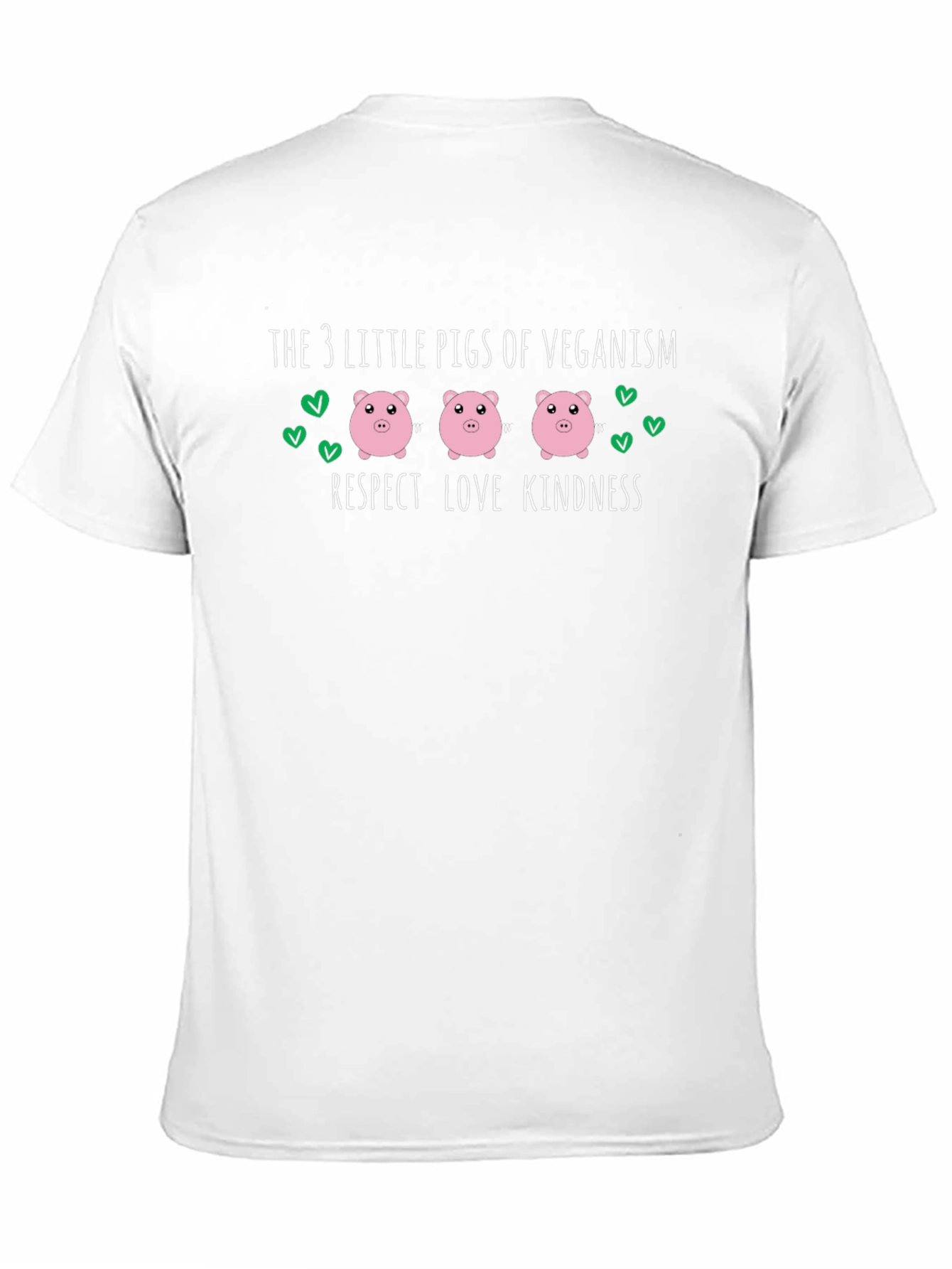 Vegan Pig T-Shirt: Respect Love Kindness